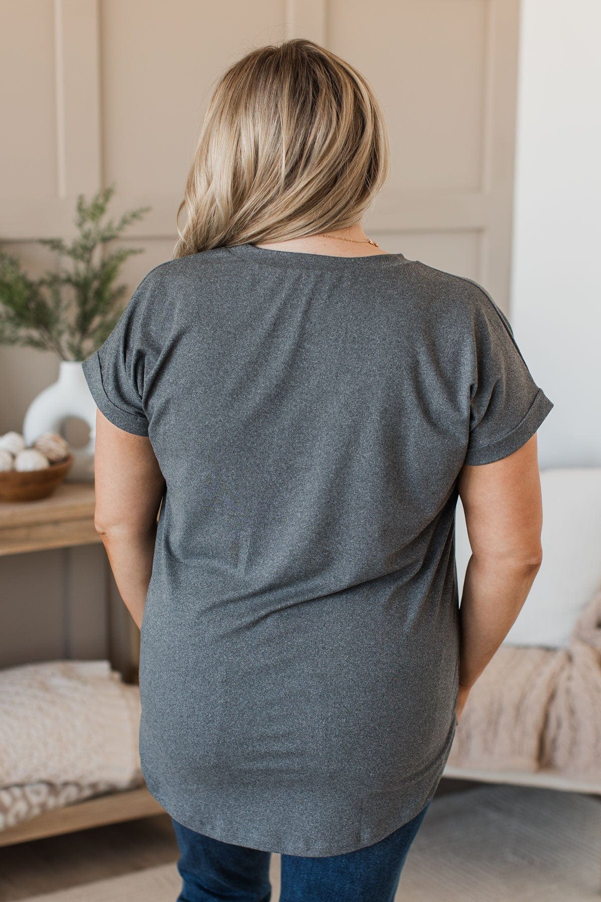 All The Best Short Sleeve Top- Charcoal - Image 7