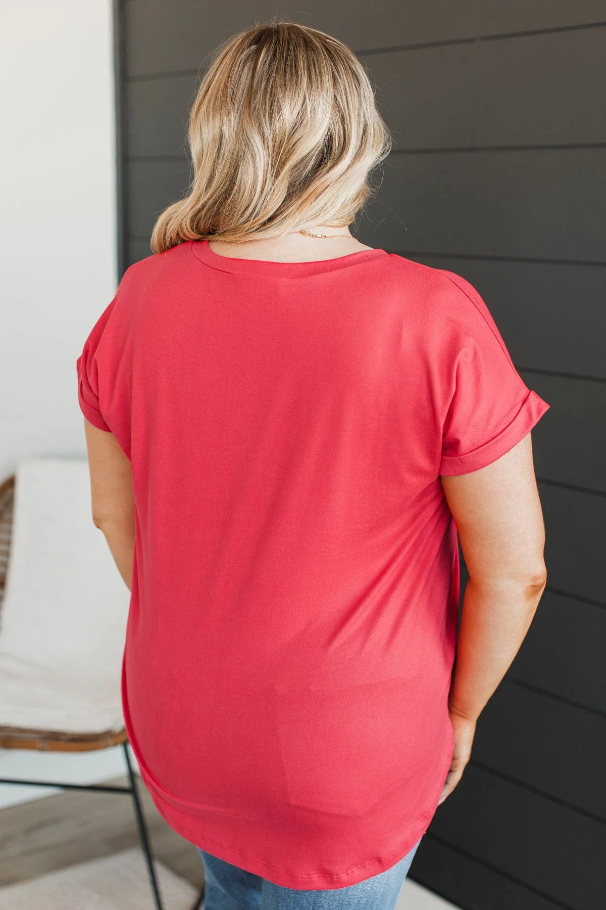 All The Best Short Sleeve Top- Dark Coral - Image 8