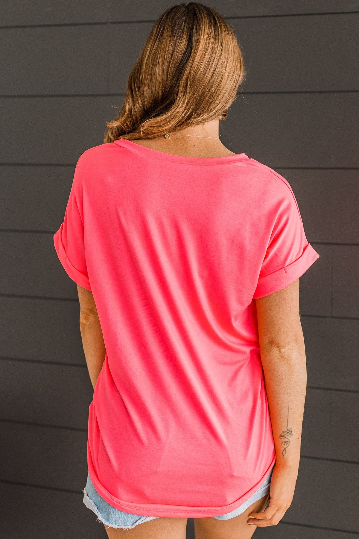 All The Best Short Sleeve Top- Neon Pink - Image 7