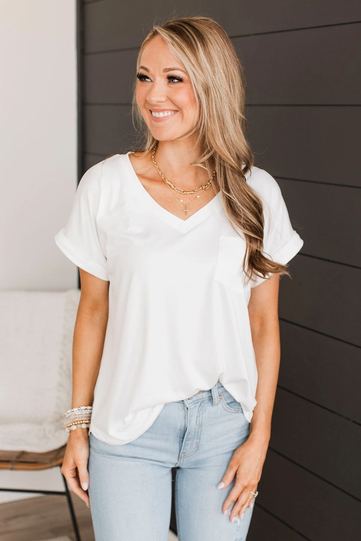 All The Best Short Sleeve Top- White - Image 5