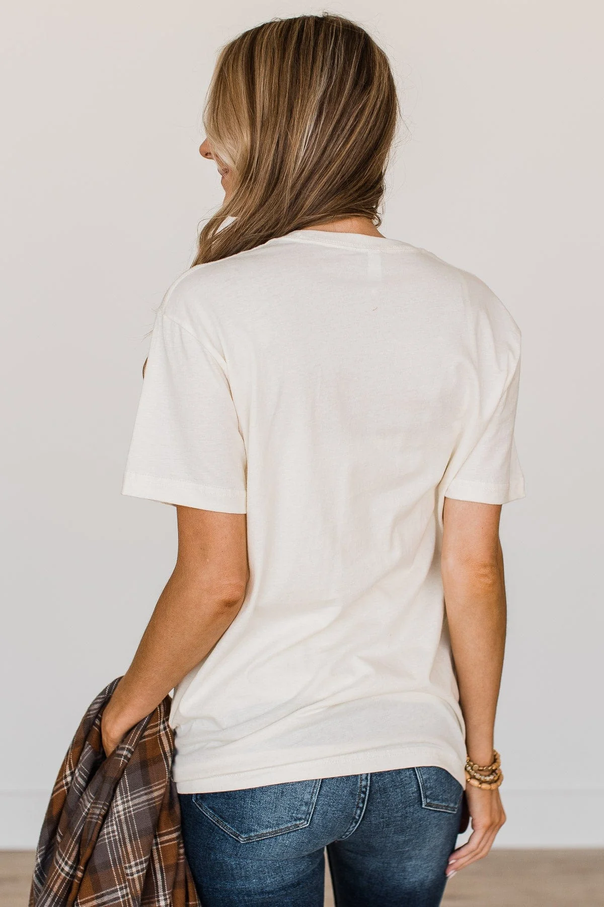 "All The Plaid And Pumpkin Things" Graphic Tee- Cream - Image 8