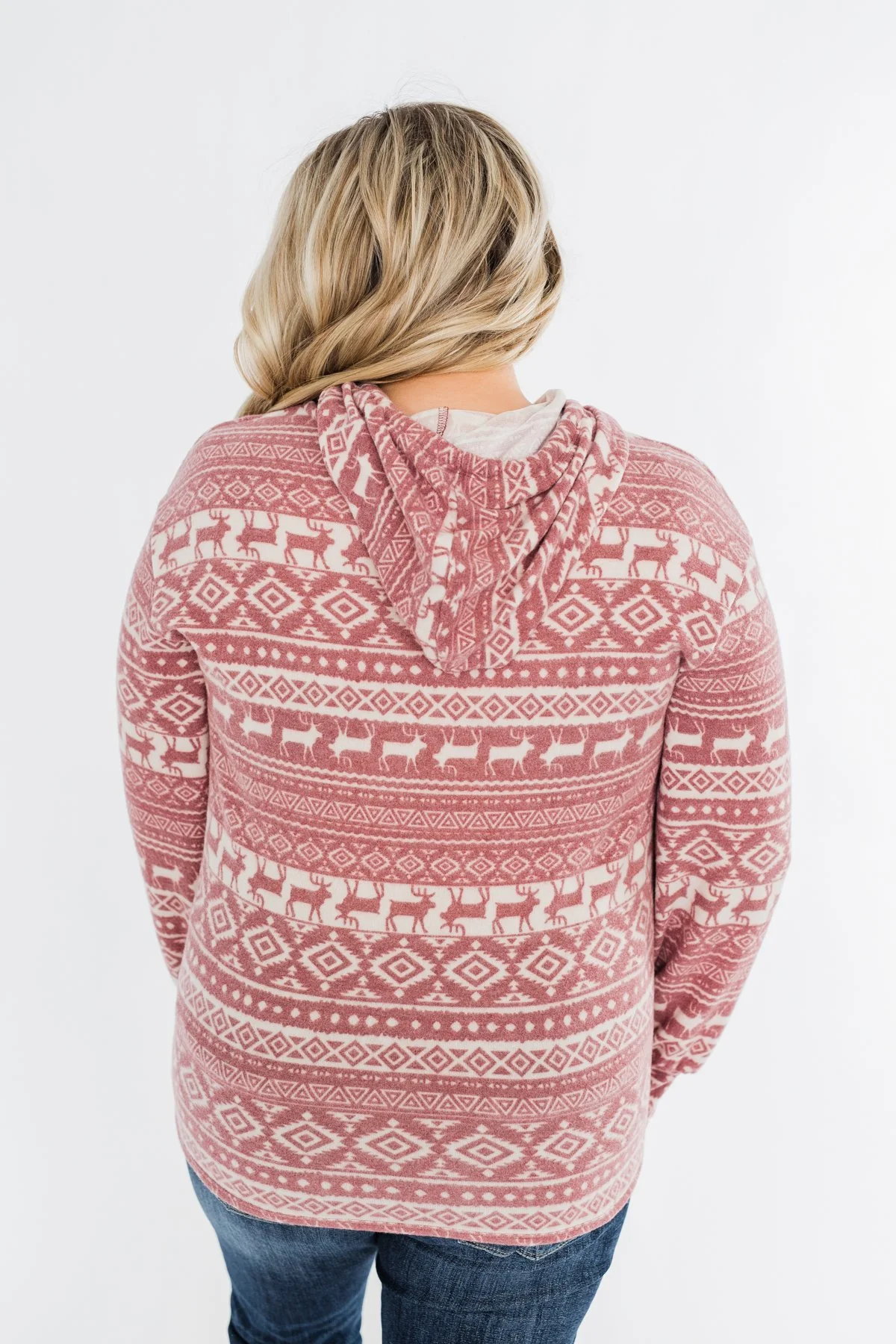 All The Reindeer Hoodie- Dusty Mauve - Image 12