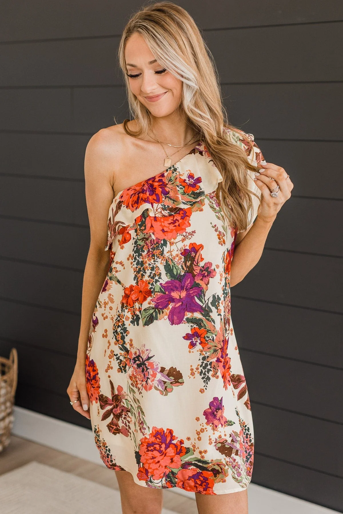 All The Right Reasons Floral Dress- Cream - Image 4