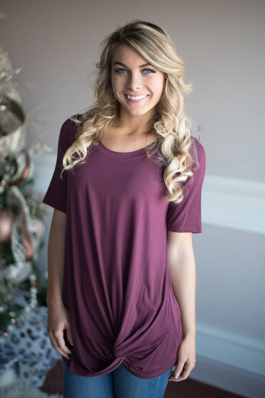 All Twisted Up Top ~ Plum - Image 3