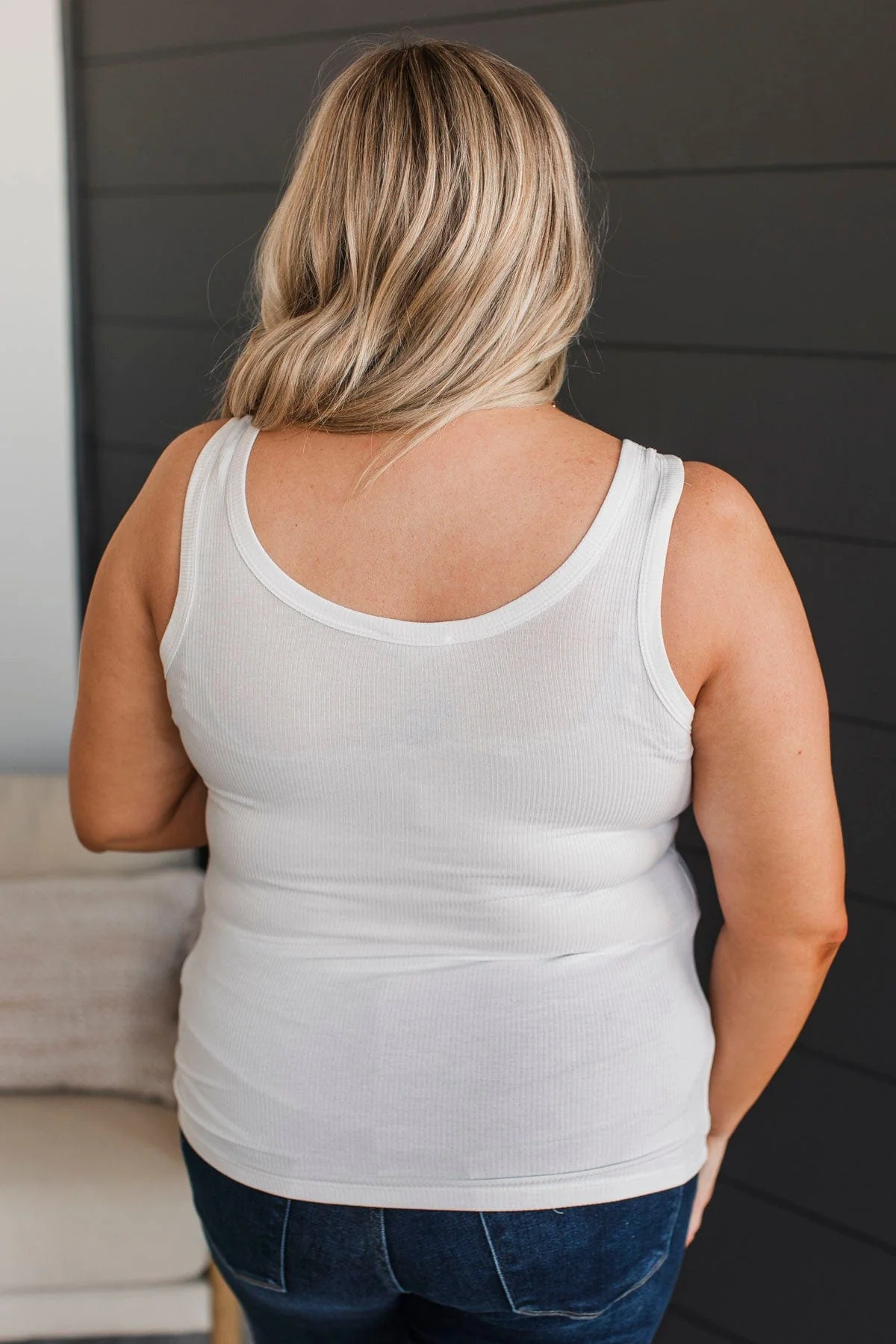 All Who Wander Henley Tank Top- White - Image 8