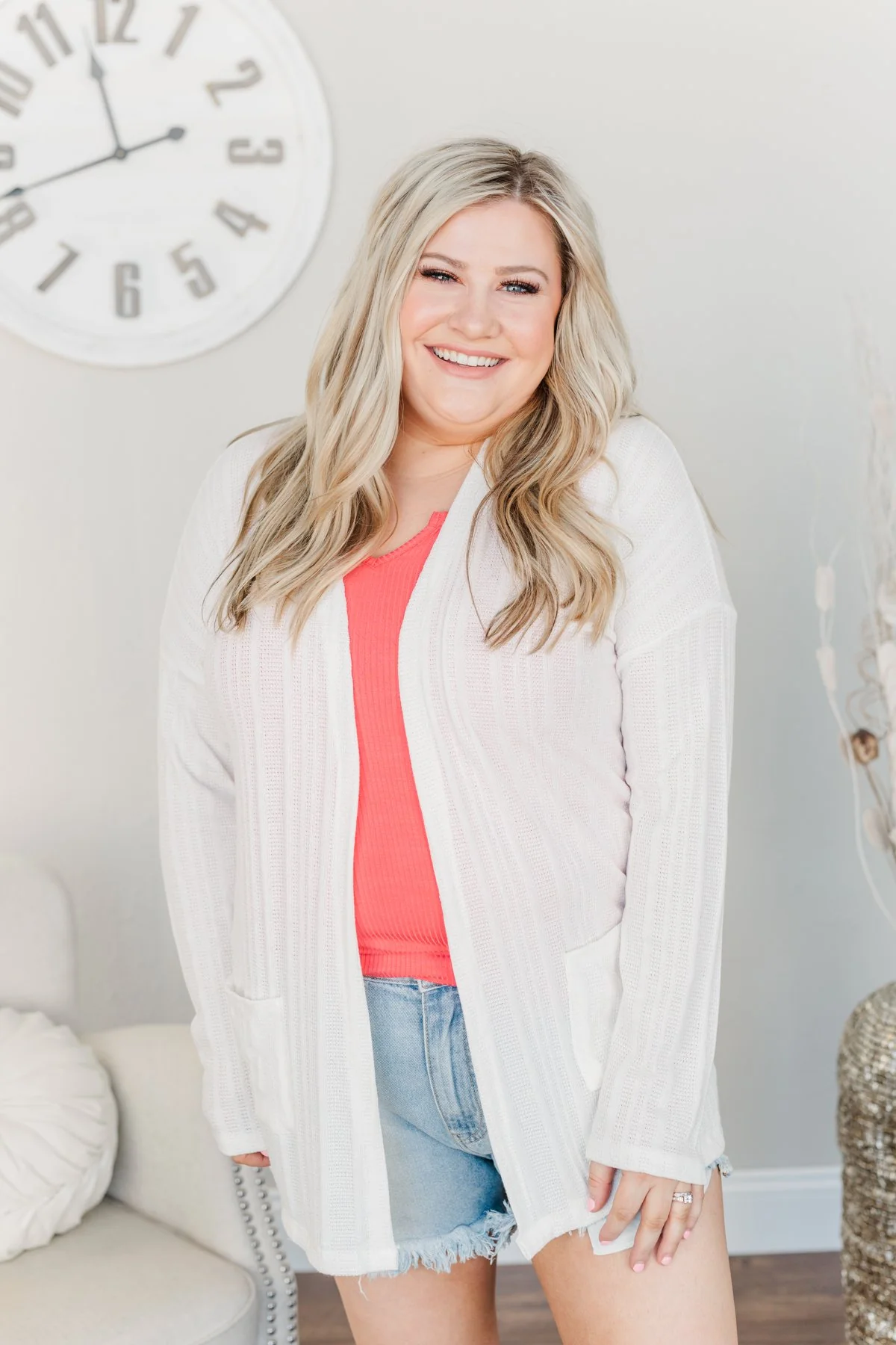 Along For The Adventure Open Knit Cardigan- Ivory - Image 10