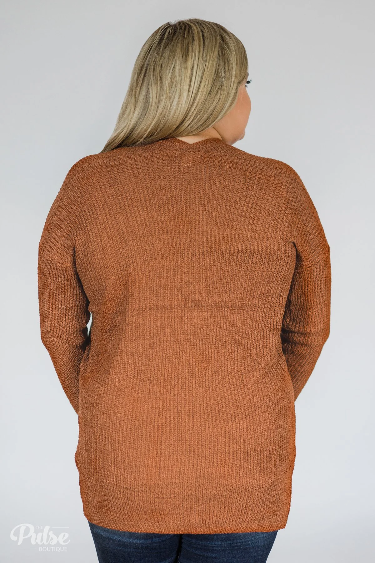 Along for the Ride Knitted Cardigan- Burnt Orange - Image 12