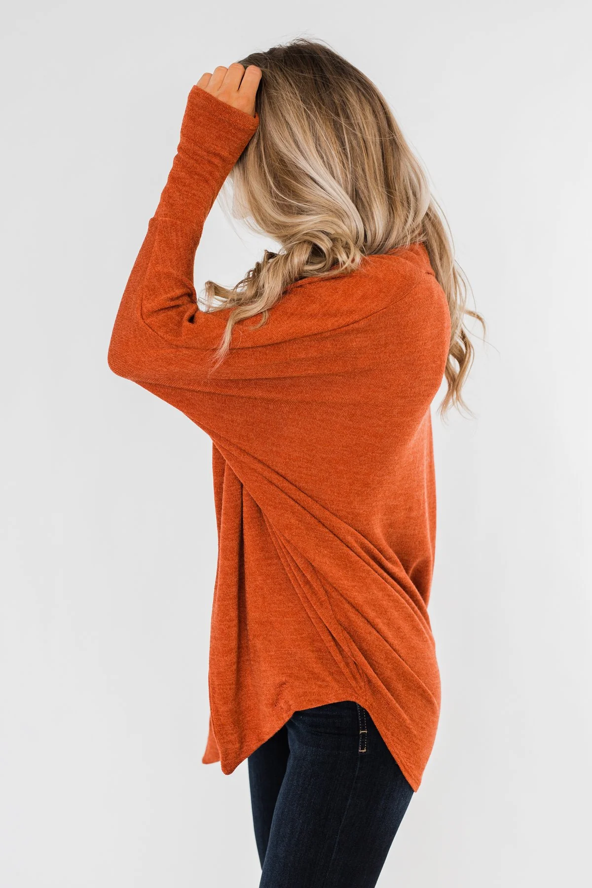 Along We Go Dolman Cardigan- Rust - Image 11