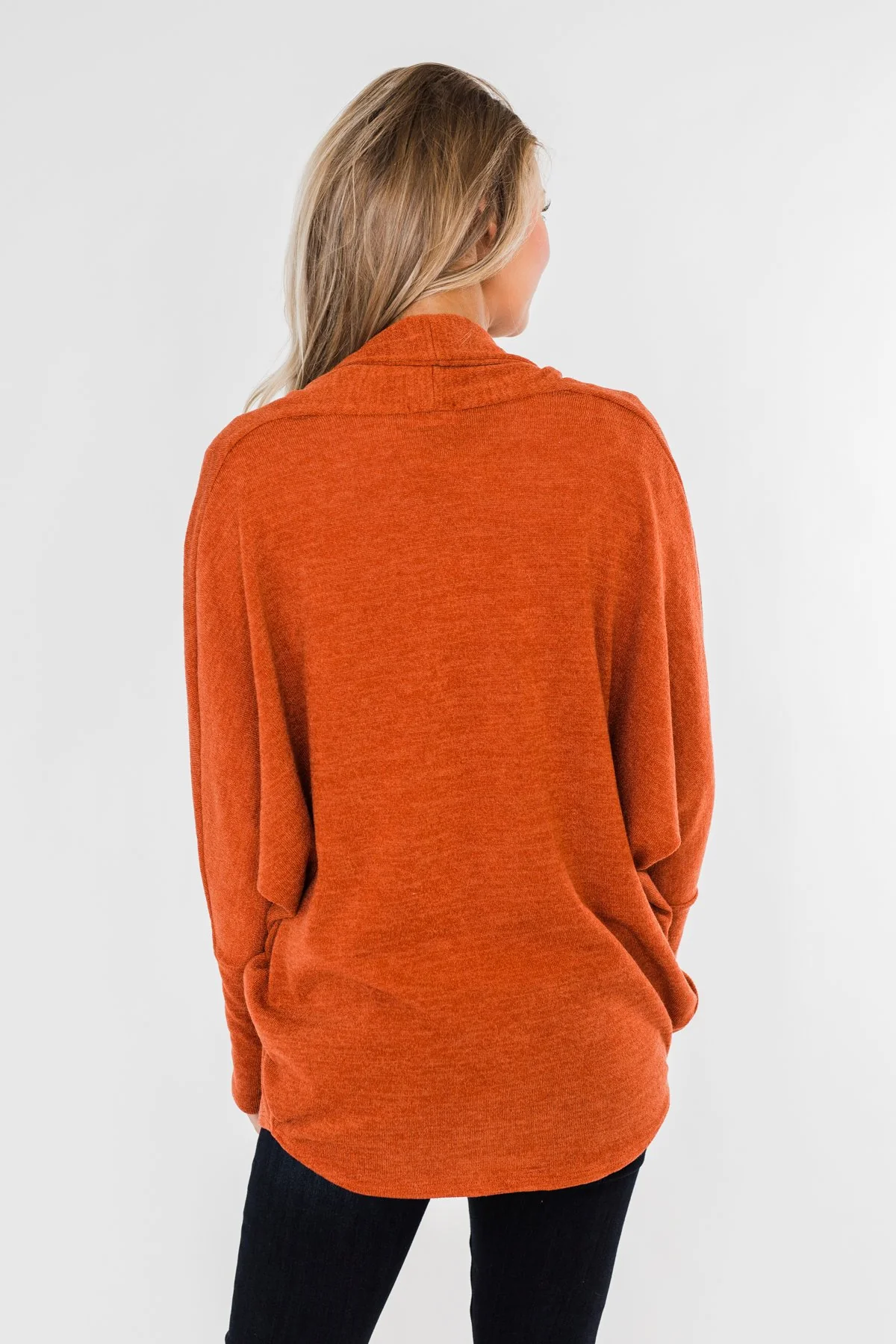 Along We Go Dolman Cardigan- Rust - Image 13