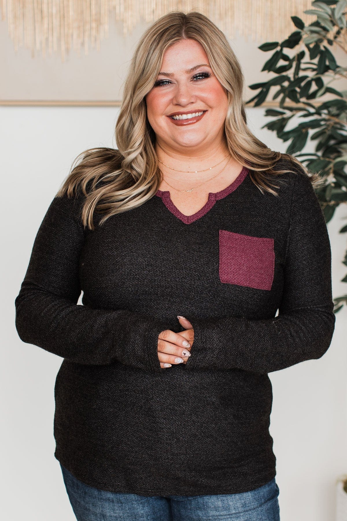 Already Impressed Knit Top- Black