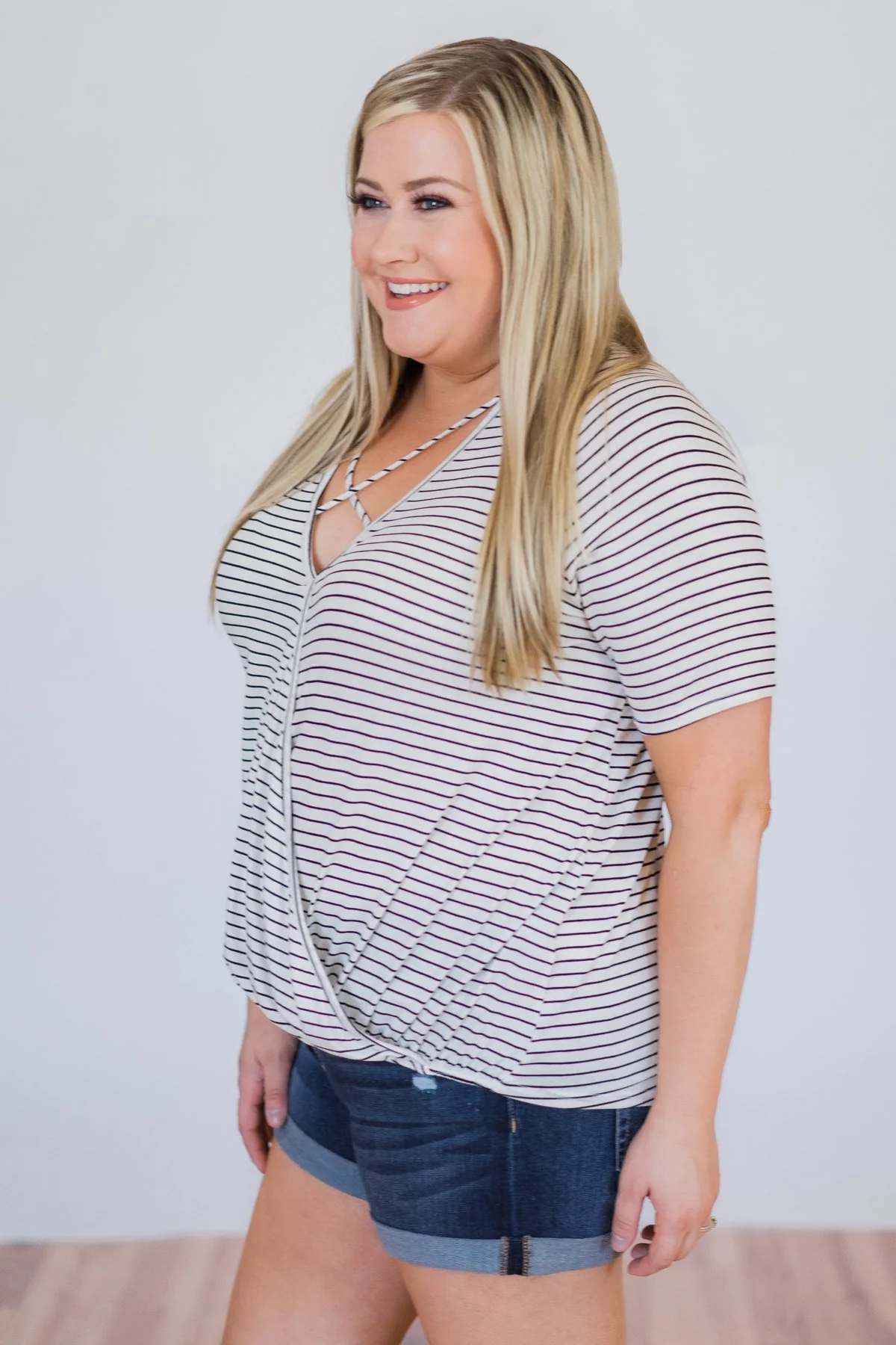 Already There Striped Criss Cross Top - Image 6