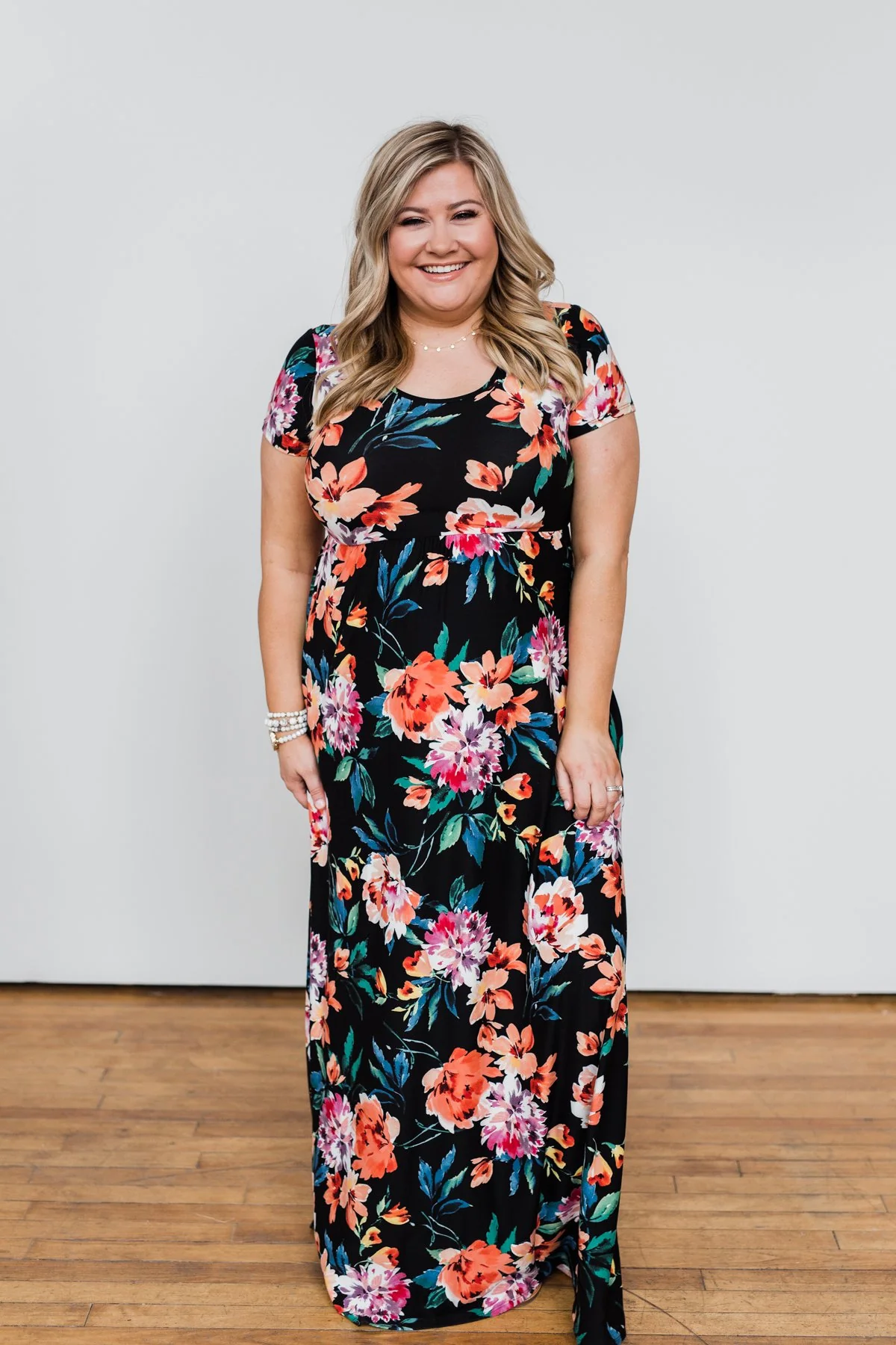 Alright By Me Floral Maxi Dress- Black - Image 2