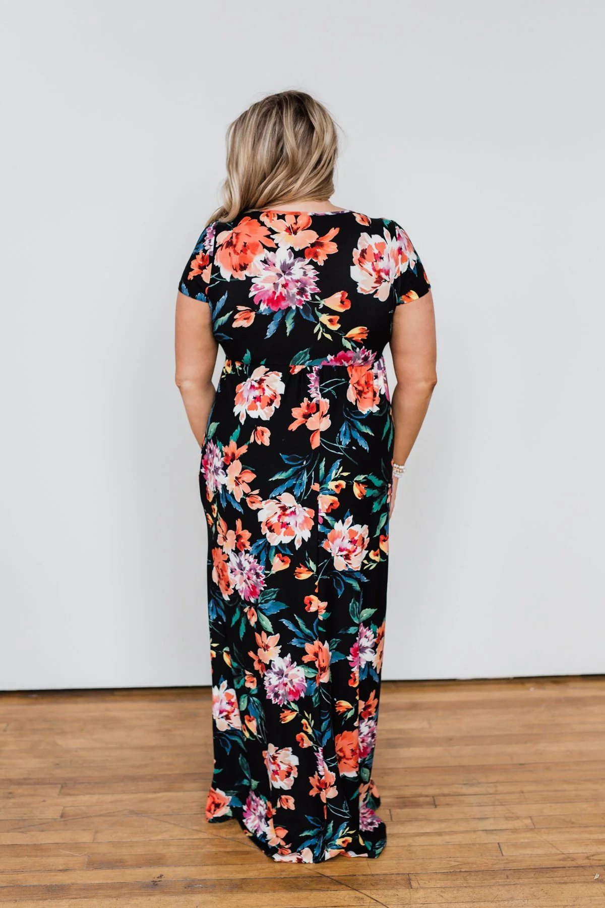 Alright By Me Floral Maxi Dress- Black - Image 9