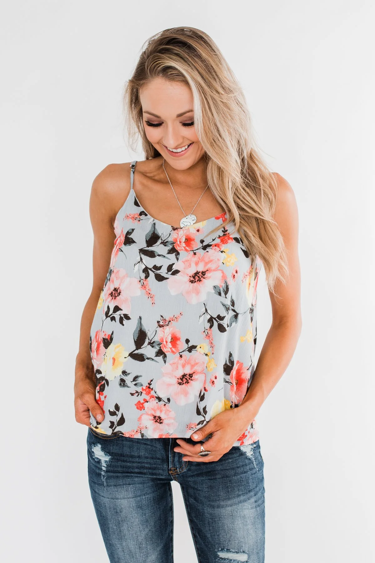 Always A Good Time Floral Tank Top- Periwinkle - Image 8