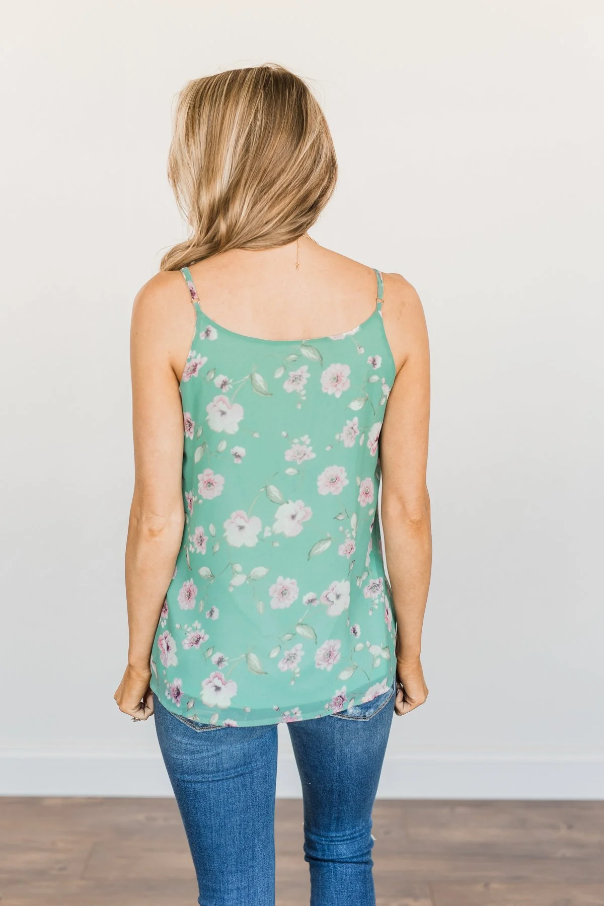 Always About You Floral Tank Top- Mint Blue - Image 9