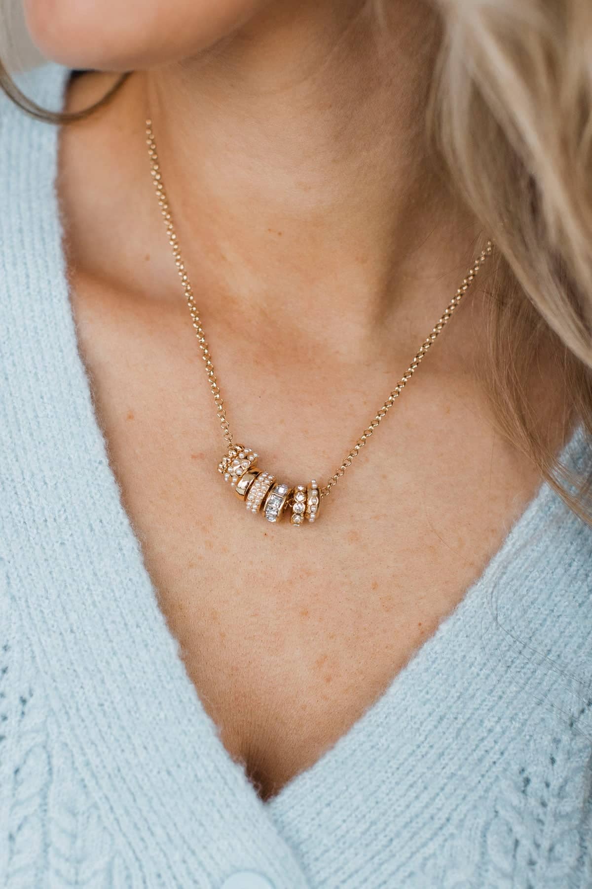 Always Astonishing Charm Necklace- Gold