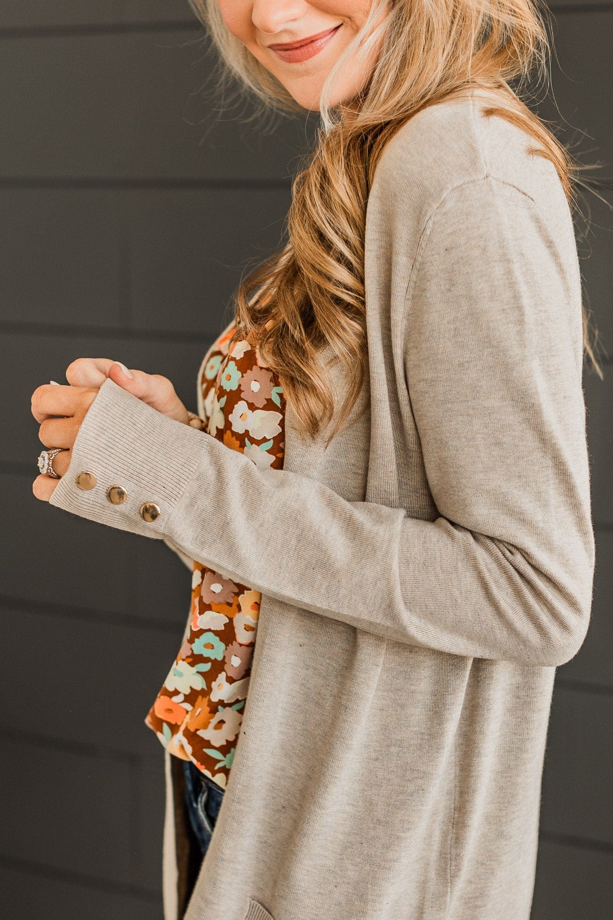 Always Impressive Knit Cardigan- Beige - Image 3