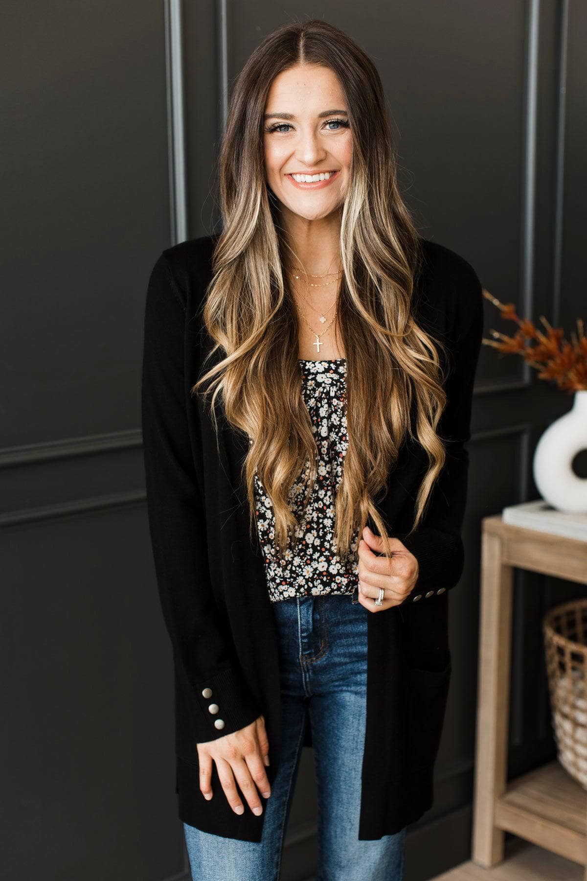 Always Impressive Knit Cardigan- Black