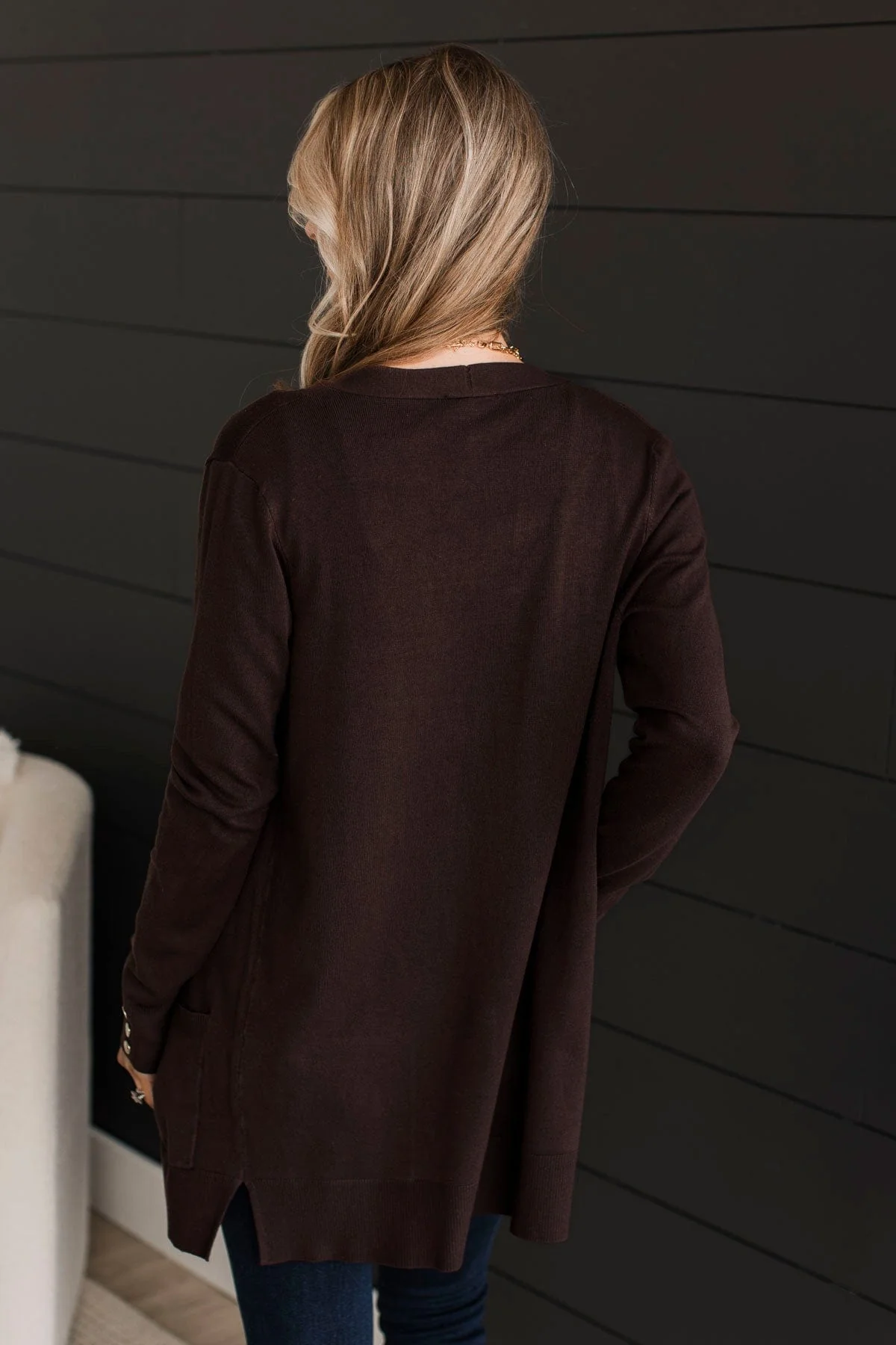 Always Impressive Knit Cardigan- Dark Brown - Image 9