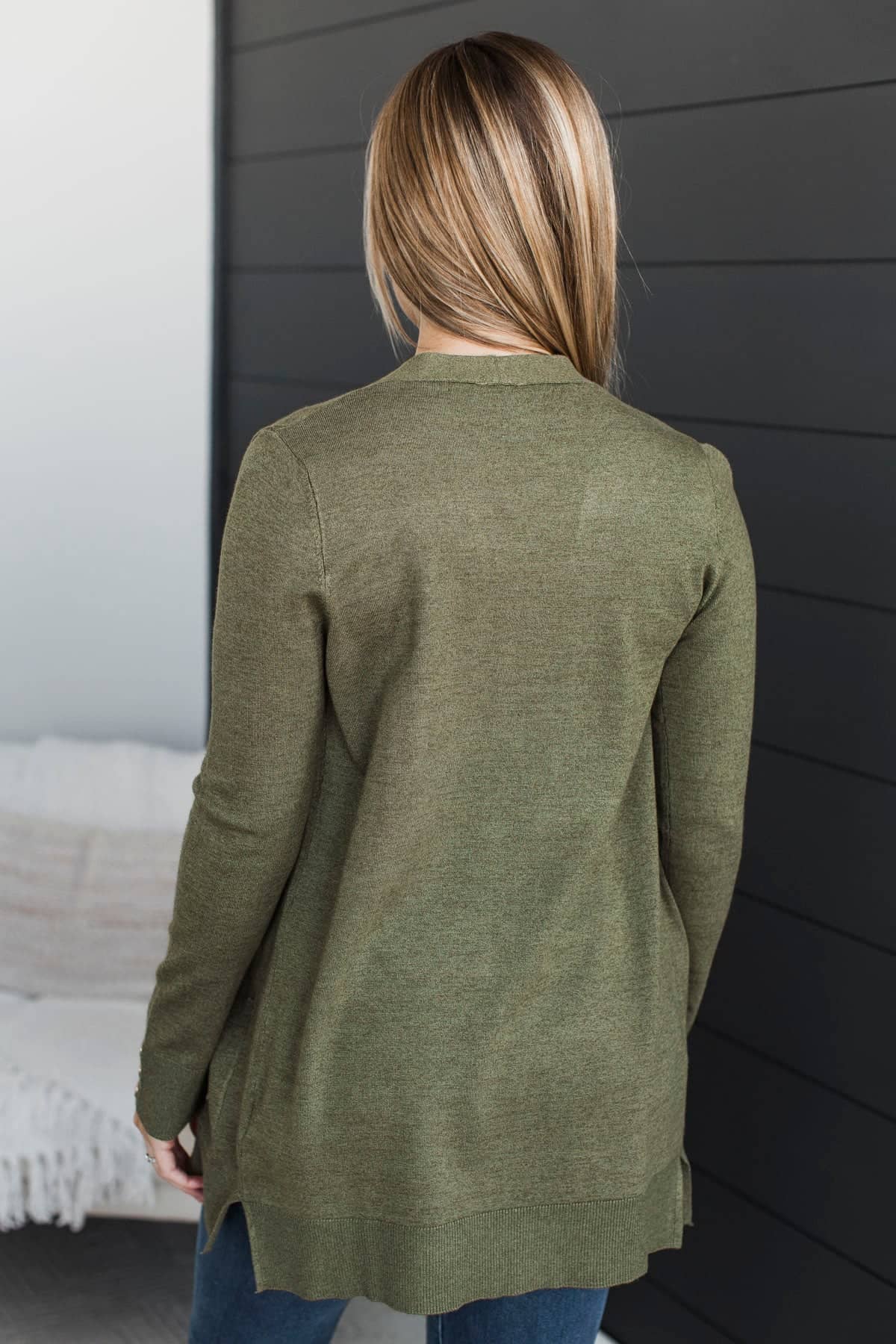 Always Impressive Knit Cardigan- Olive - Image 11
