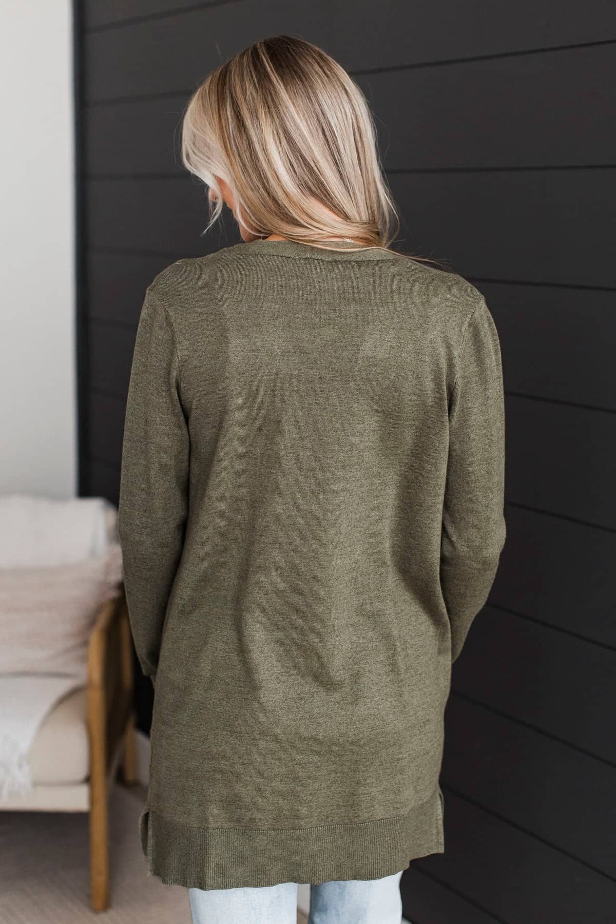 Always Impressive Knit Cardigan- Olive - Image 12