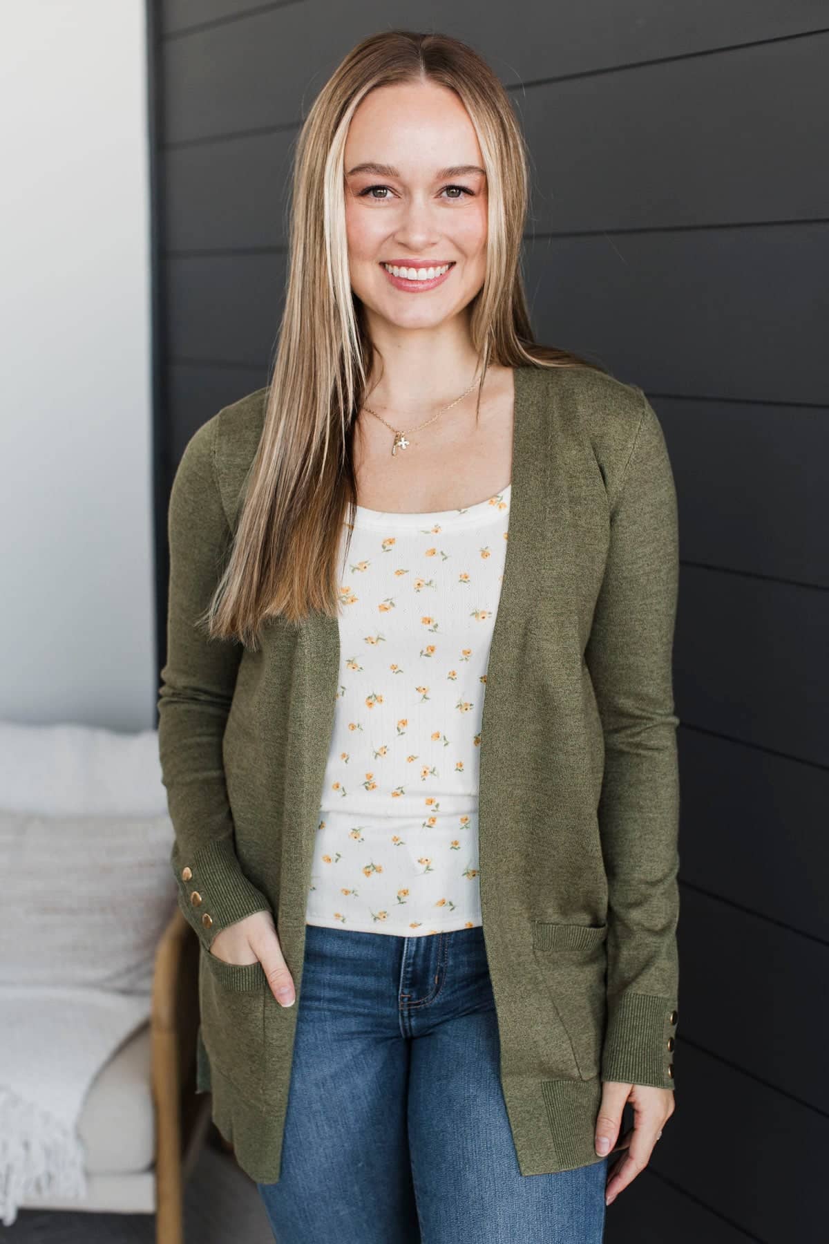 Always Impressive Knit Cardigan- Olive - Image 7