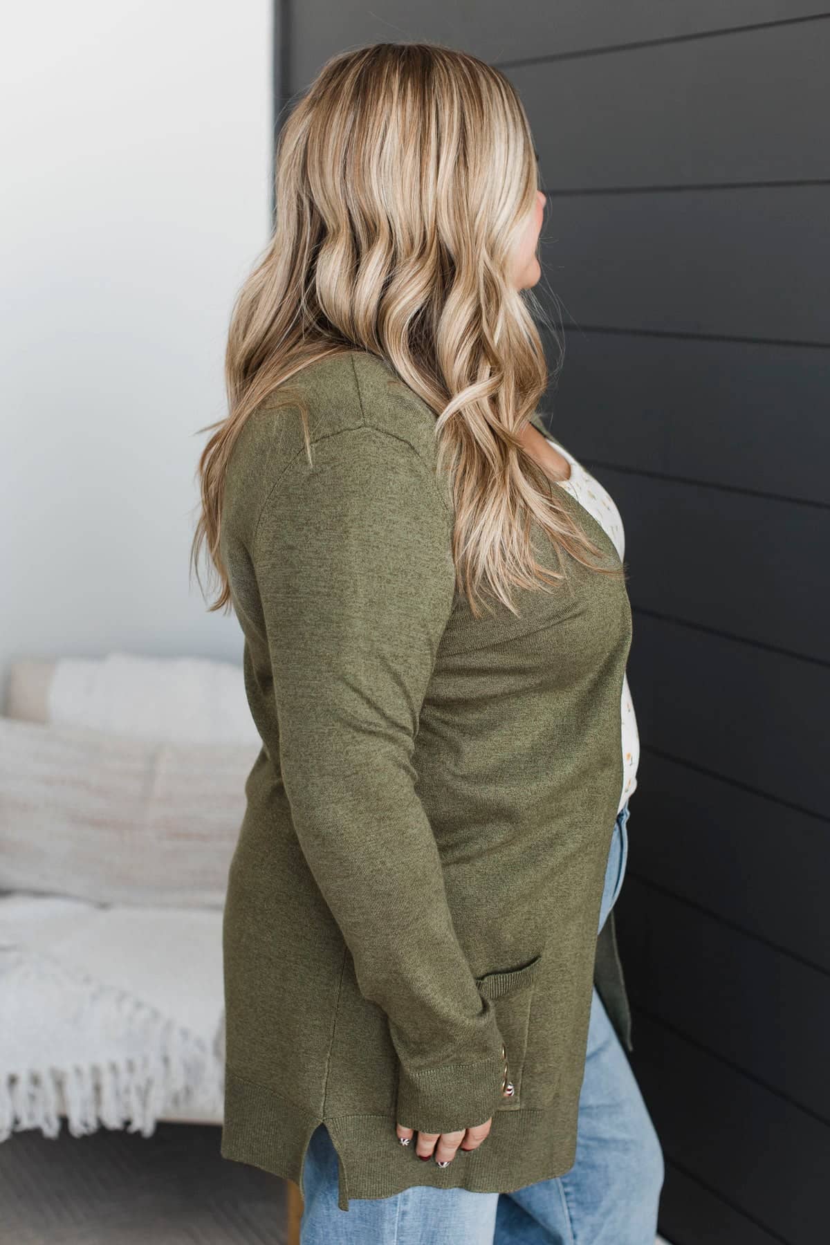 Always Impressive Knit Cardigan- Olive - Image 8