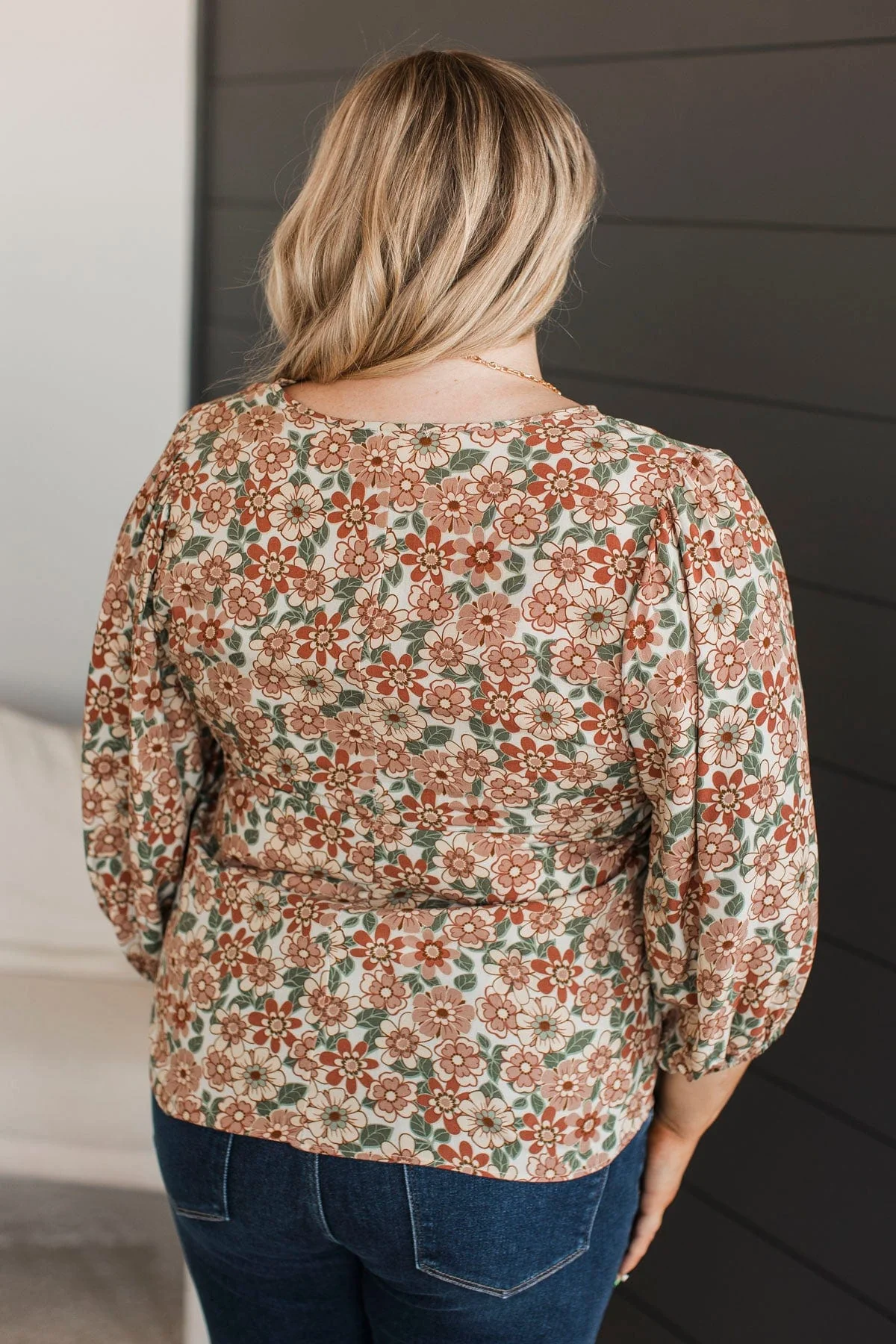 Always In My Mind Floral Blouse- Cream - Image 8