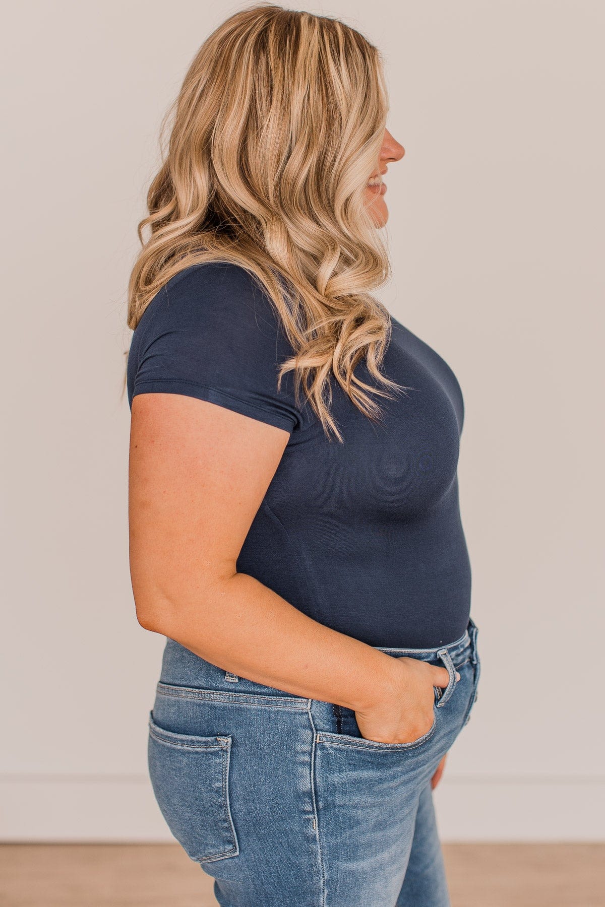Always In Your Heart Bodysuit- Navy - Image 6