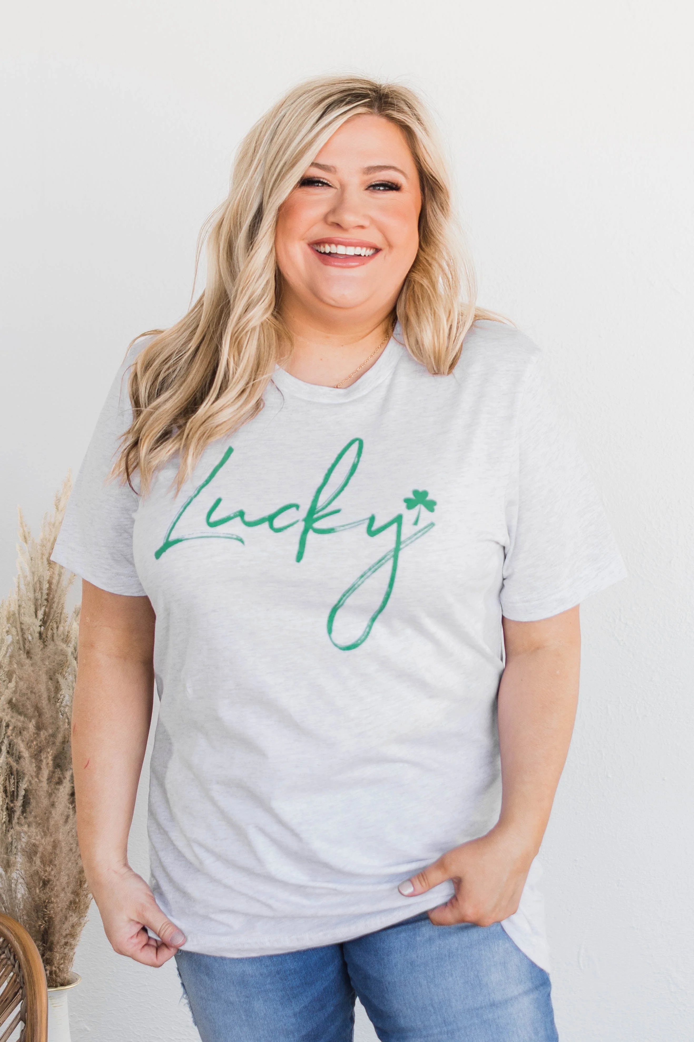 Always "Lucky" Graphic Tee- Grey - Image 6