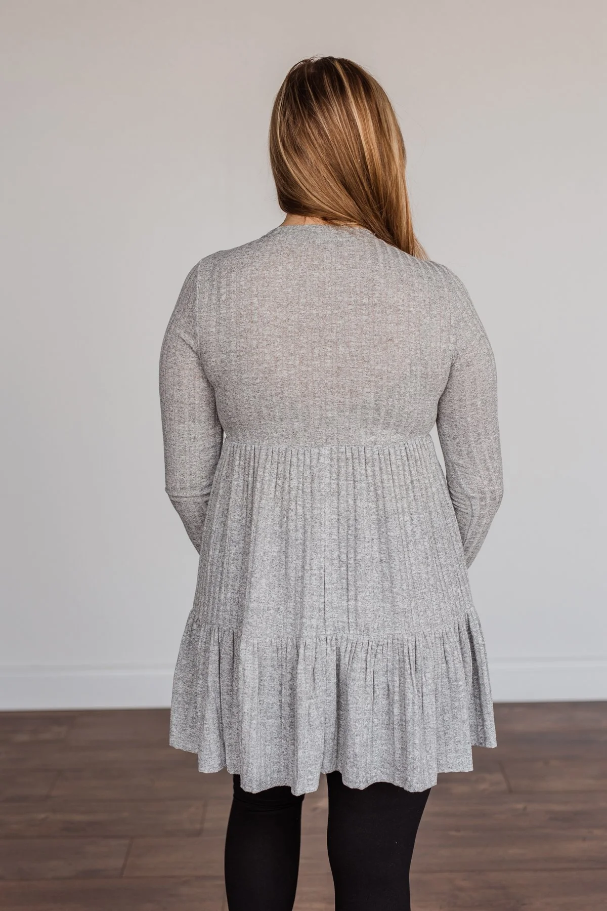 Always On Point Knit Dress- Heather Grey - Image 11