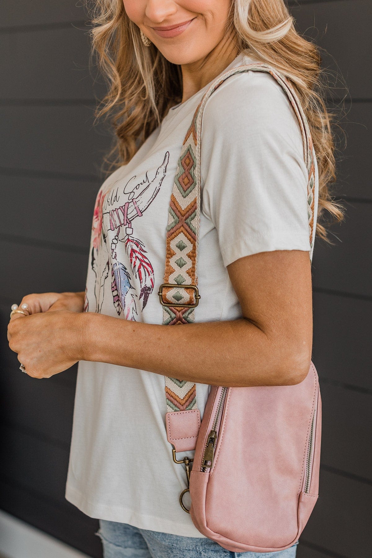 Always On The Go Sling Bag- Blush - Image 2