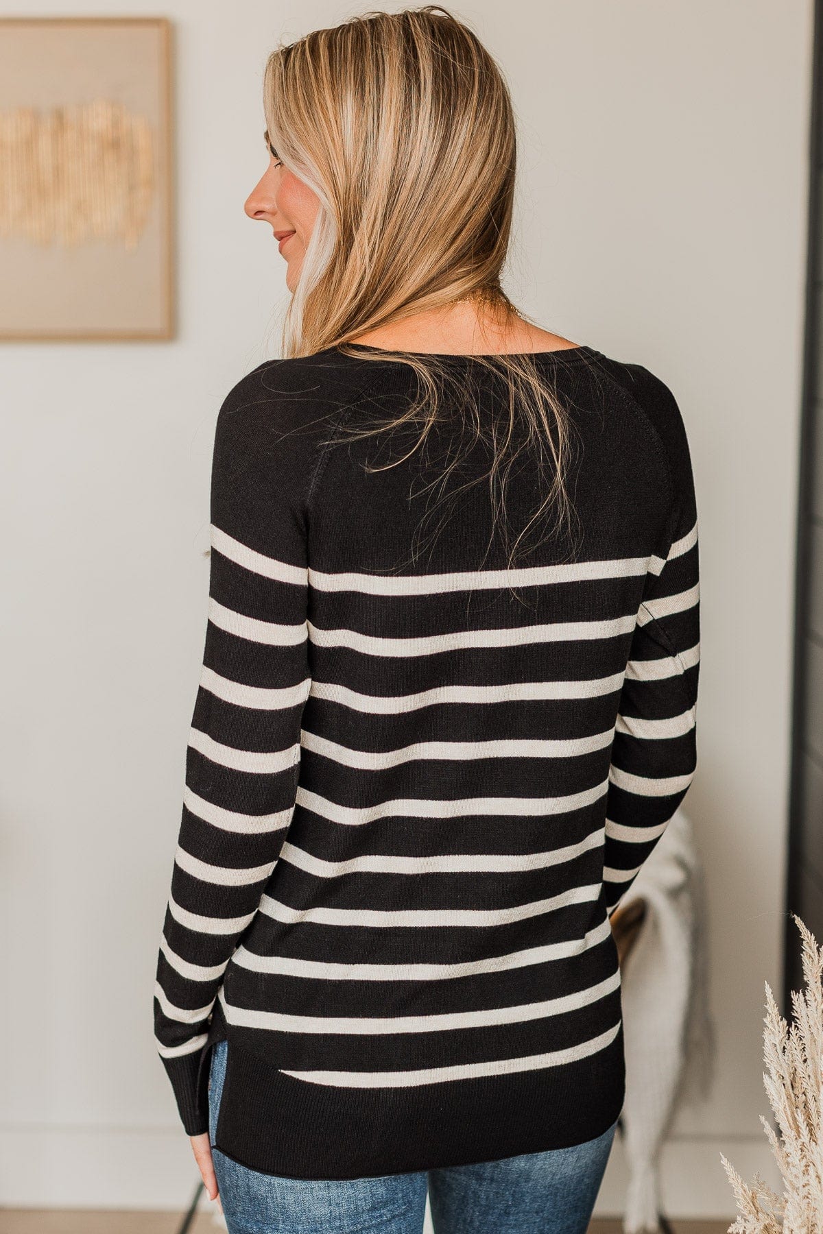 Always On Time Knit Sweater- Black - Image 7