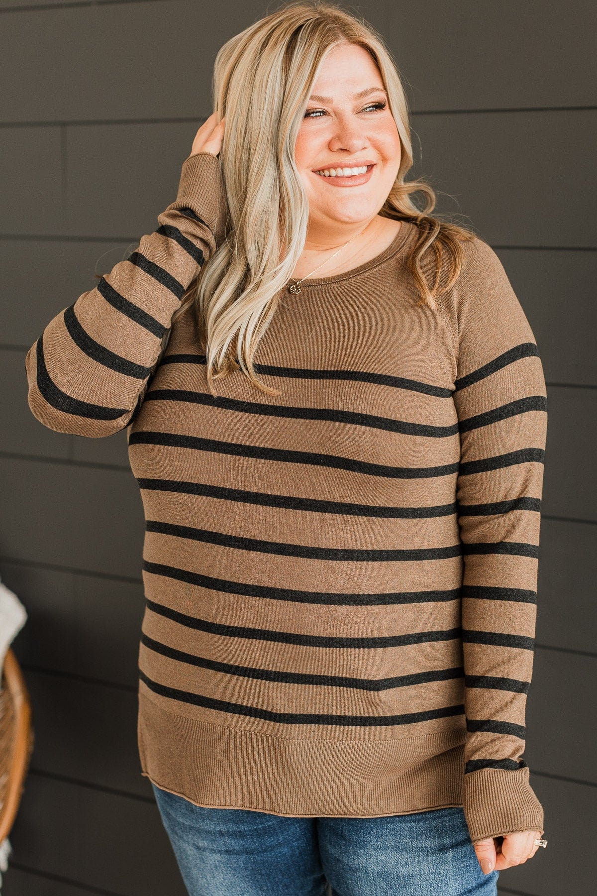 Always On Time Knit Sweater- Brown - Image 4