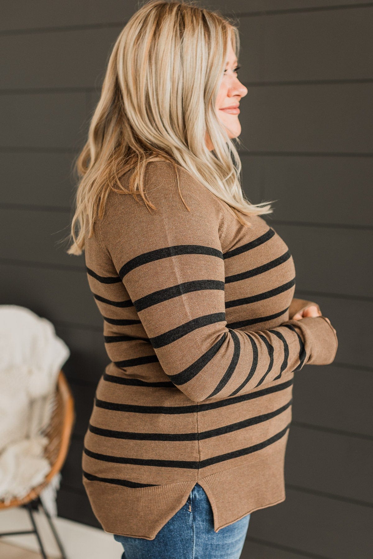 Always On Time Knit Sweater- Brown - Image 6