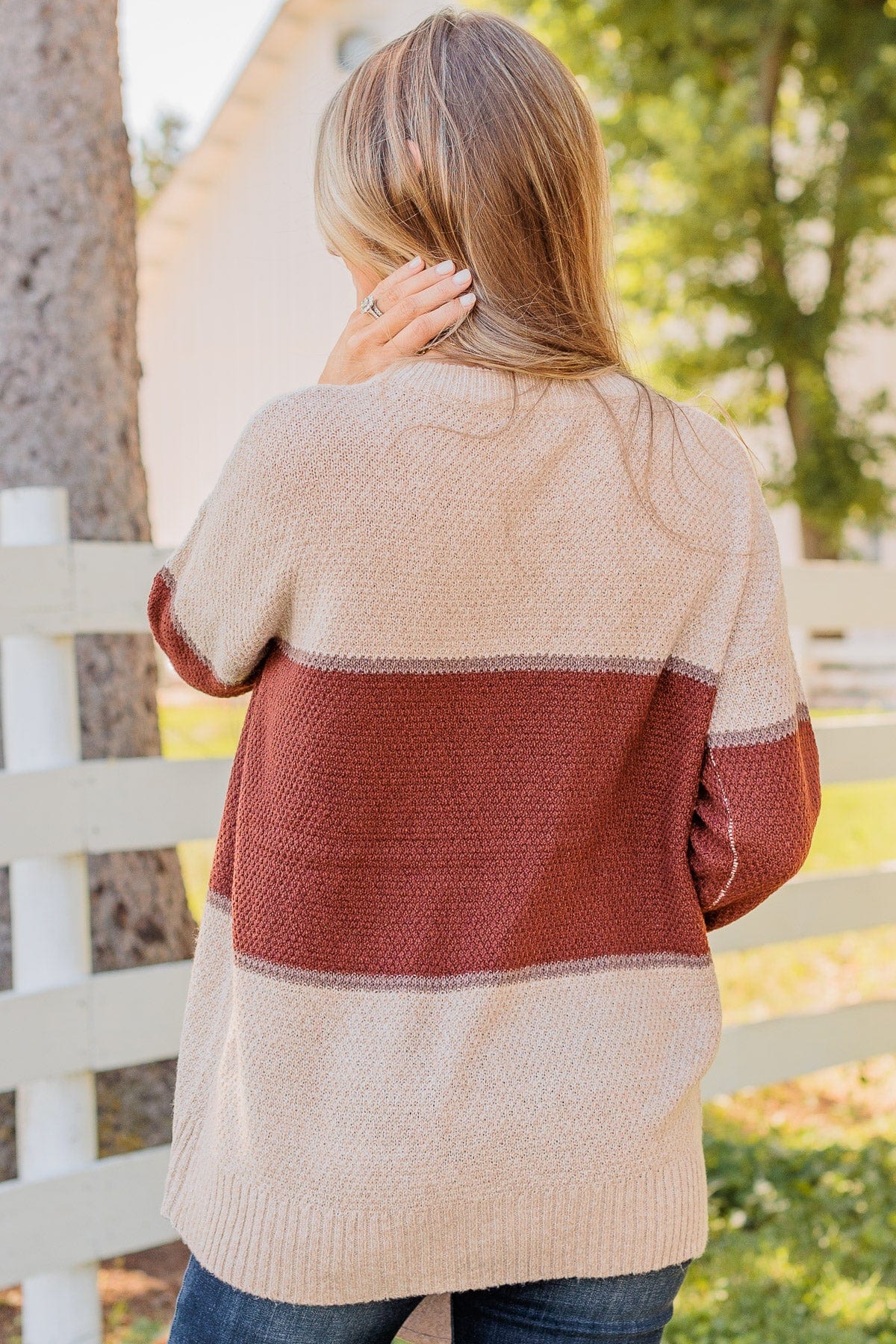 Always There For You Knit Sweater- Copper & Oatmeal - Image 10