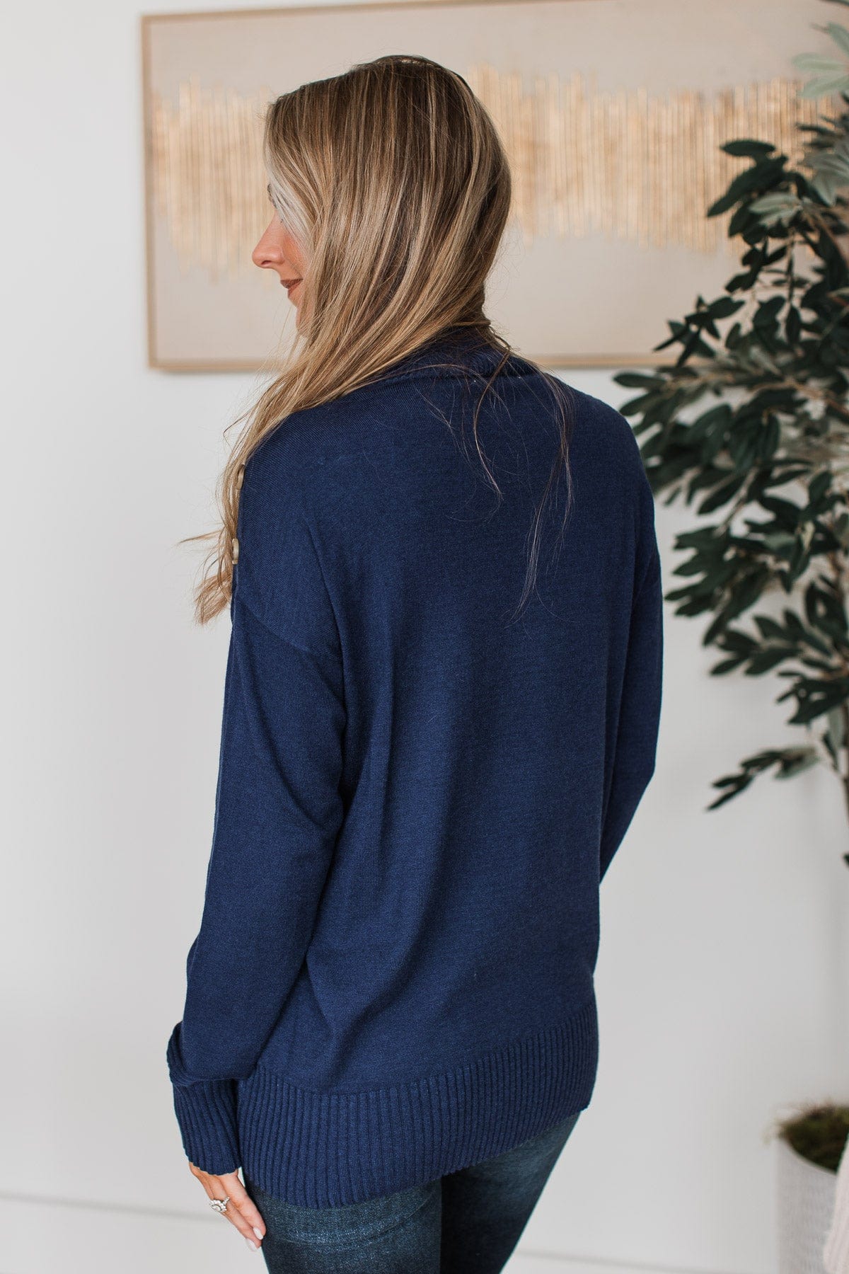 Always Your Girl Knit Sweater- Navy - Image 8