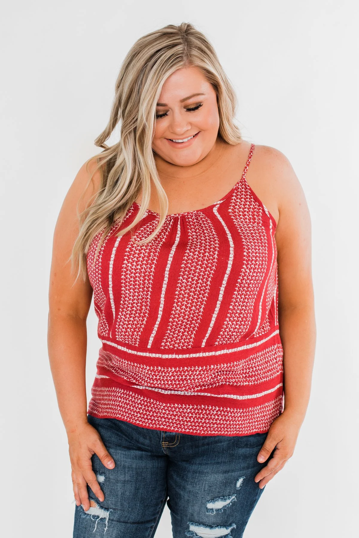 Amazed by Beauty Shift Tank Top- Raspberry Red - Image 6