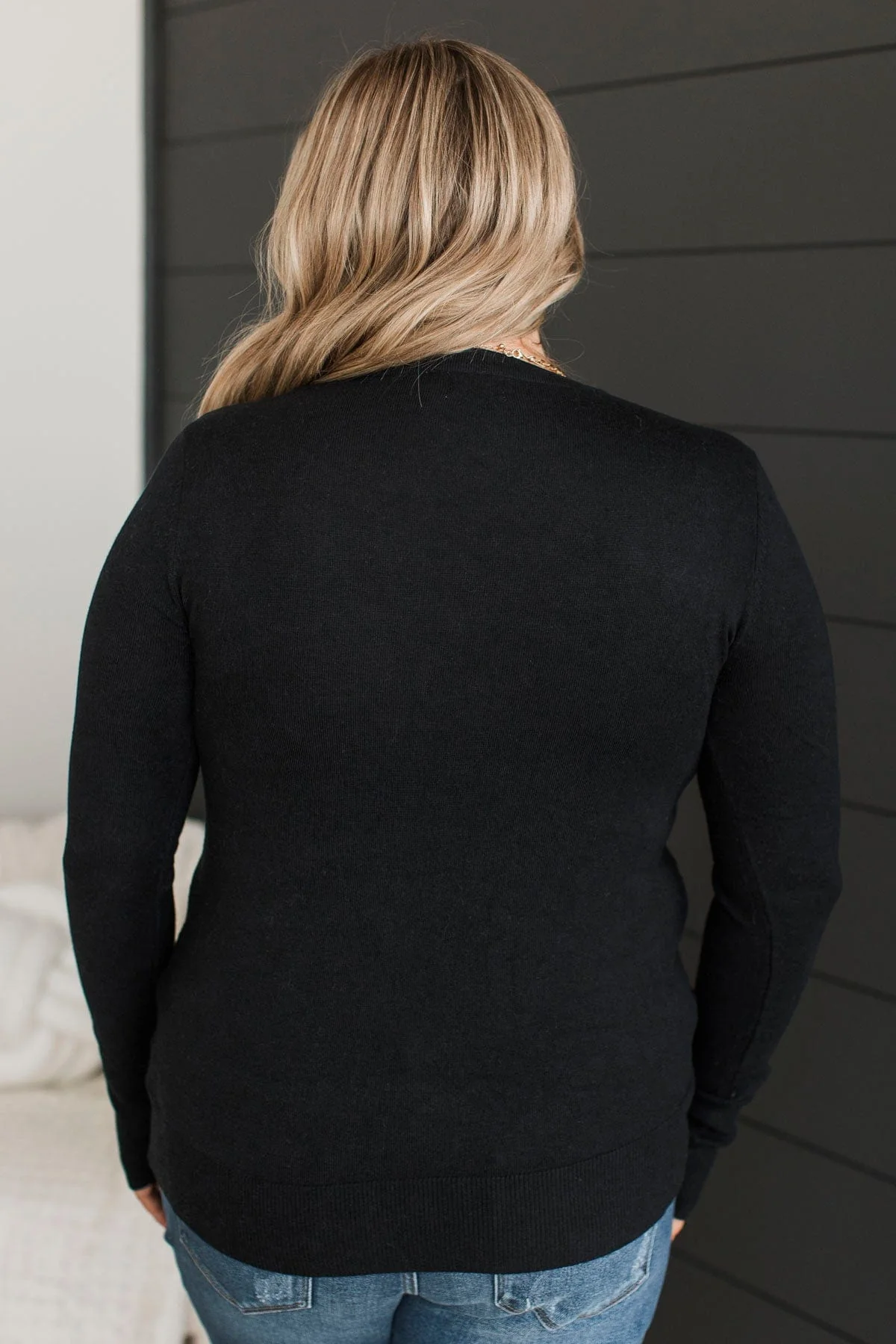 Amazing Moments Lightweight Knit Sweater- Black - Image 8