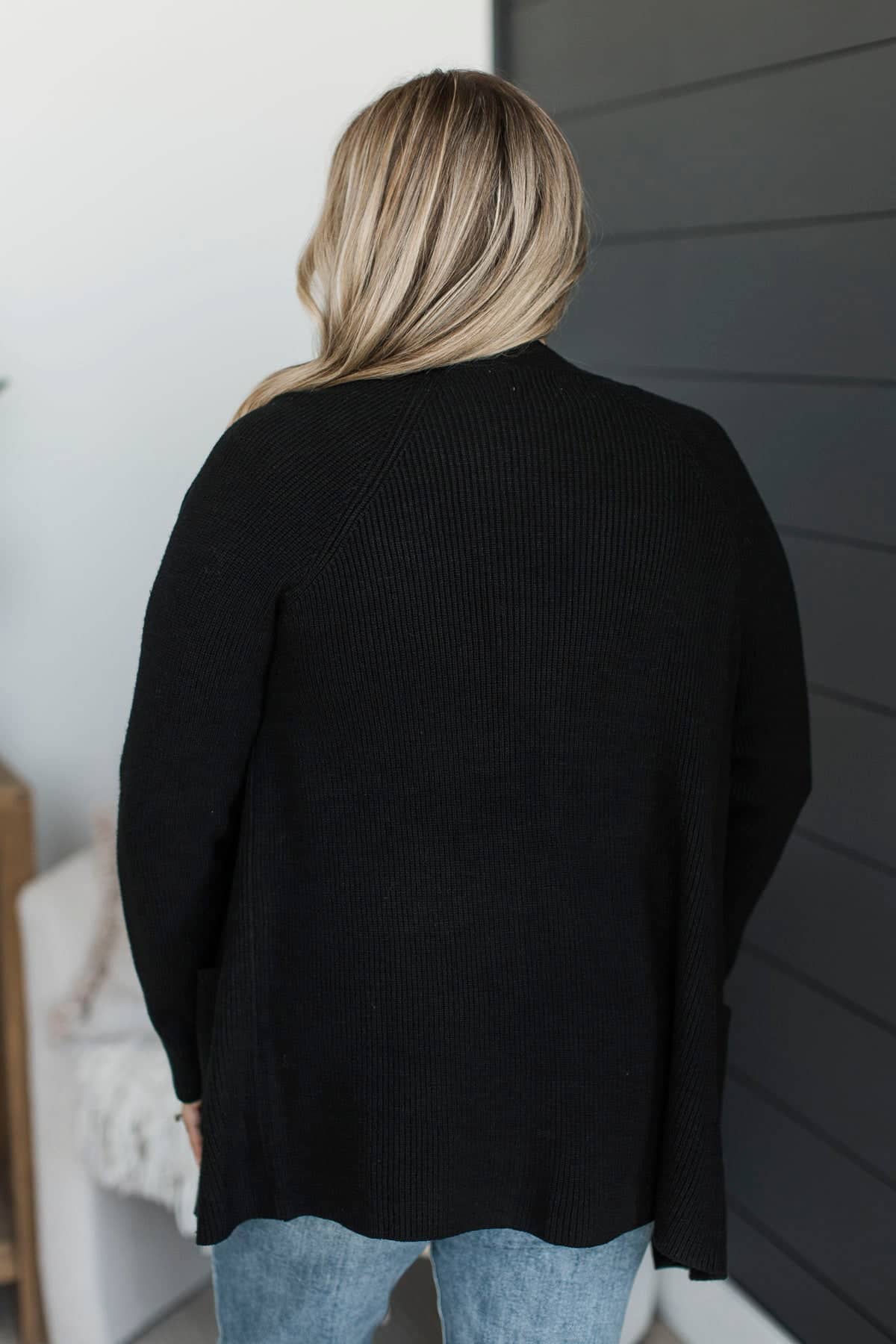Ambitious Dreams Open Front Knit Cardigan- Black - Image 9
