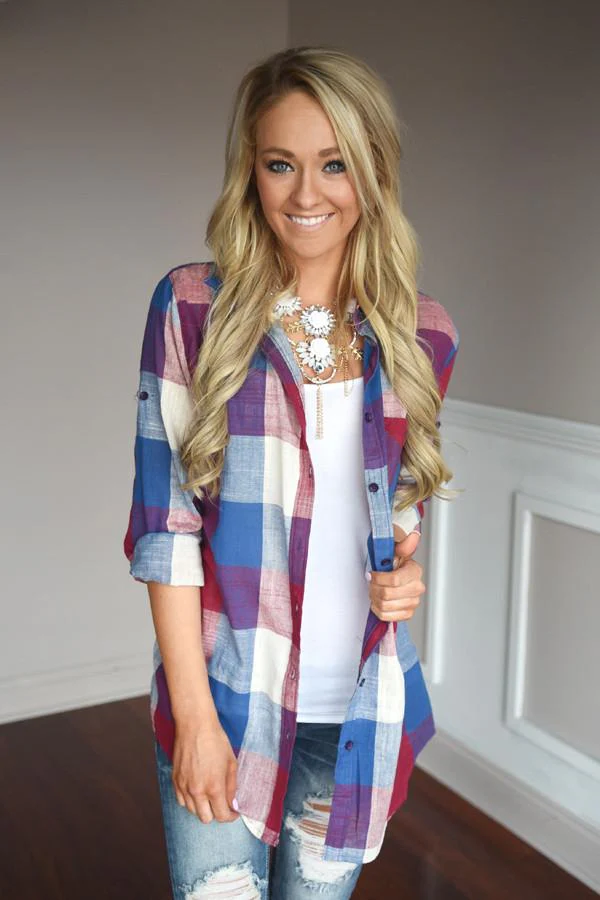 American Beauty Flannel ~ Blue - Image 2