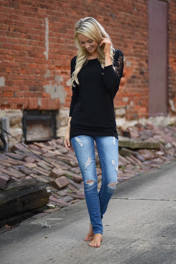America's Sweetheart Lace Top ~ Black - Image 5