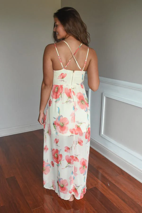Among the Flowers Maxi Dress ~ Ivory - Image 4