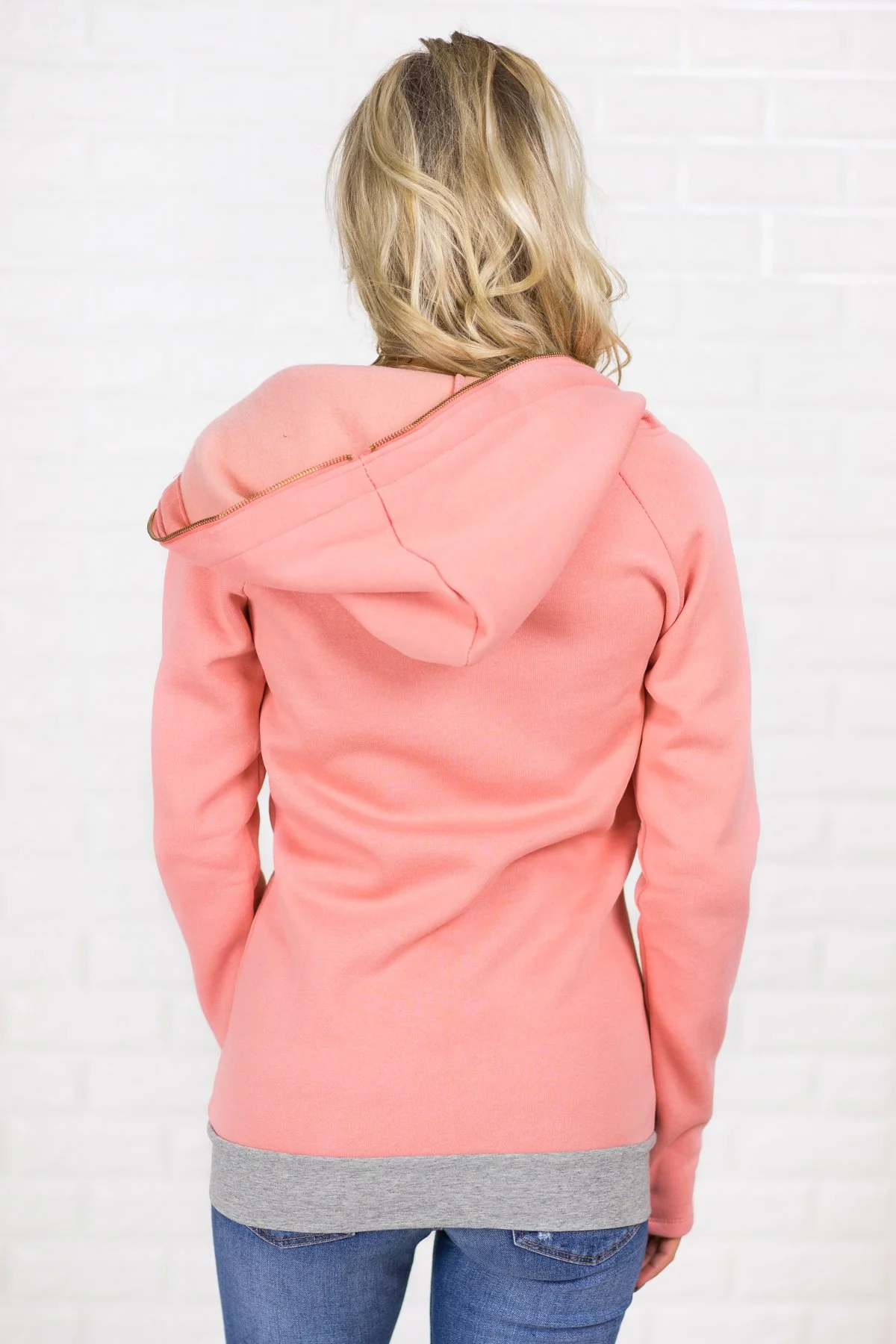 Ampersand Ave. Soft Pink Zip-Up Hoodie - Image 6
