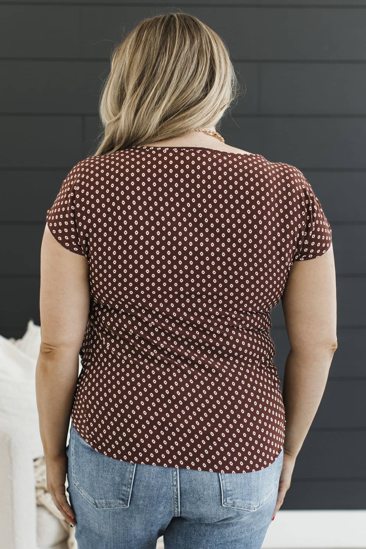 Anchor In The Storm Twist Front Top- Dark Auburn - Image 7