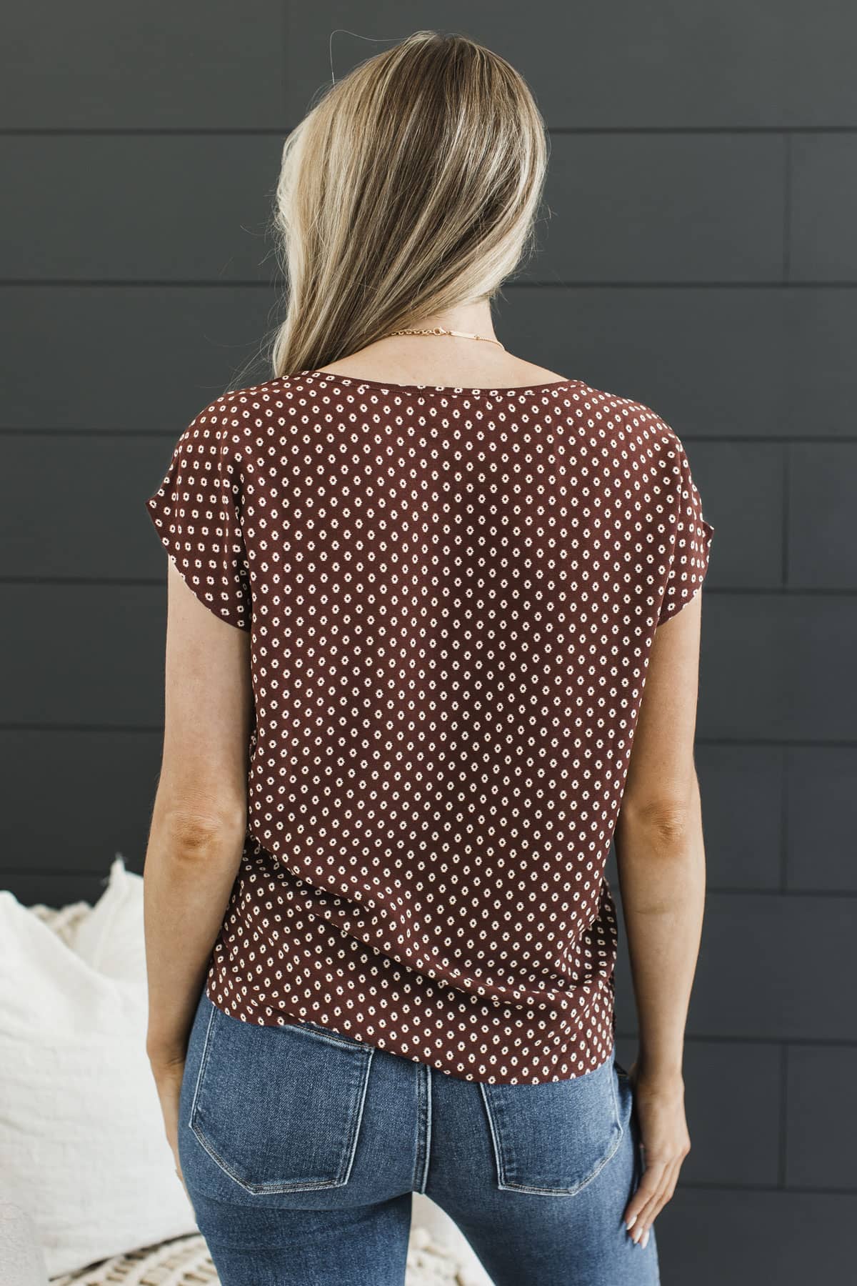 Anchor In The Storm Twist Front Top- Dark Auburn - Image 8