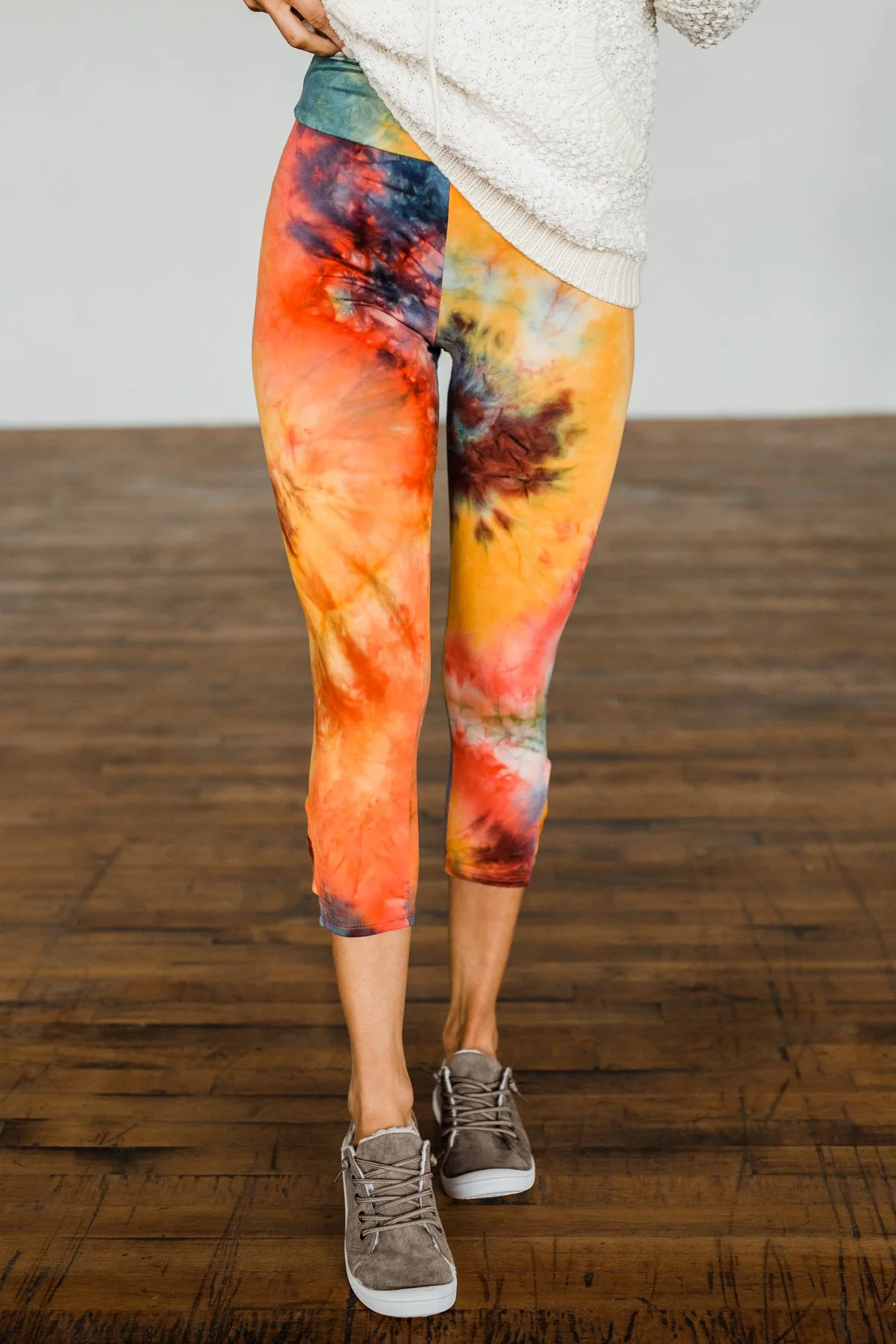 Born To Wander Tie Dye Leggings- Multi Color - Image 2