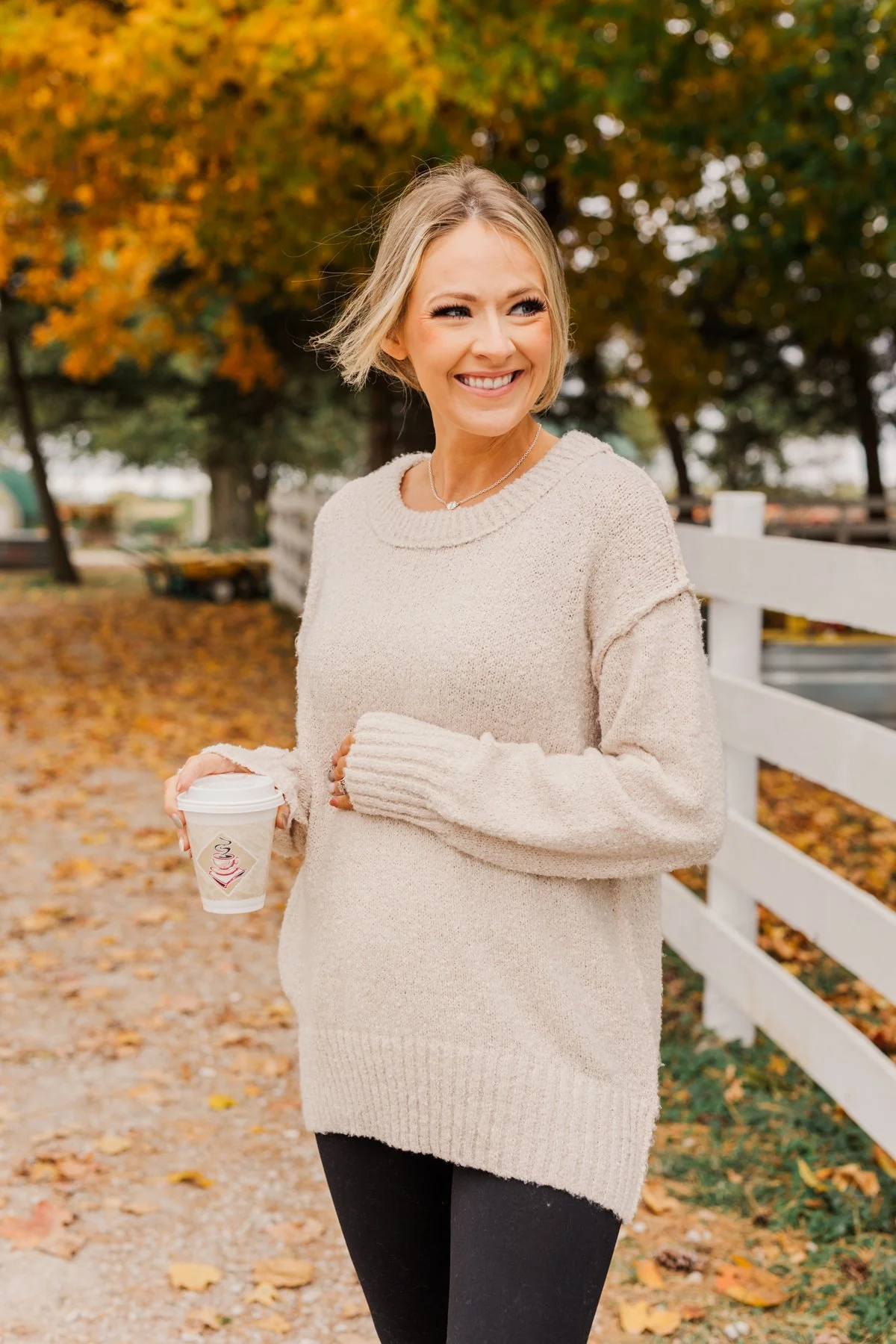 Anything Can Happen Knit Sweater- Cream - Image 6