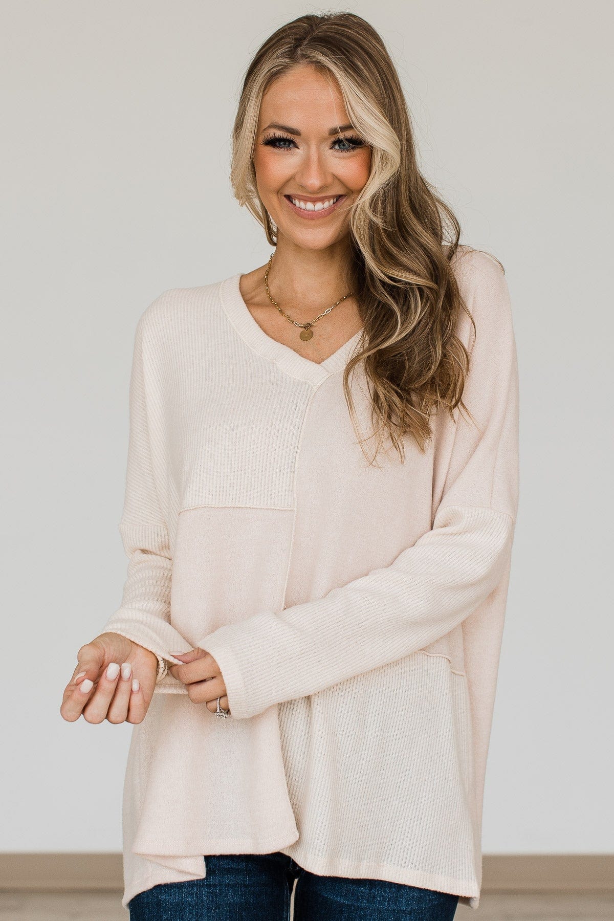 Appreciate The Moment Knit Sweater- Cream - Image 2