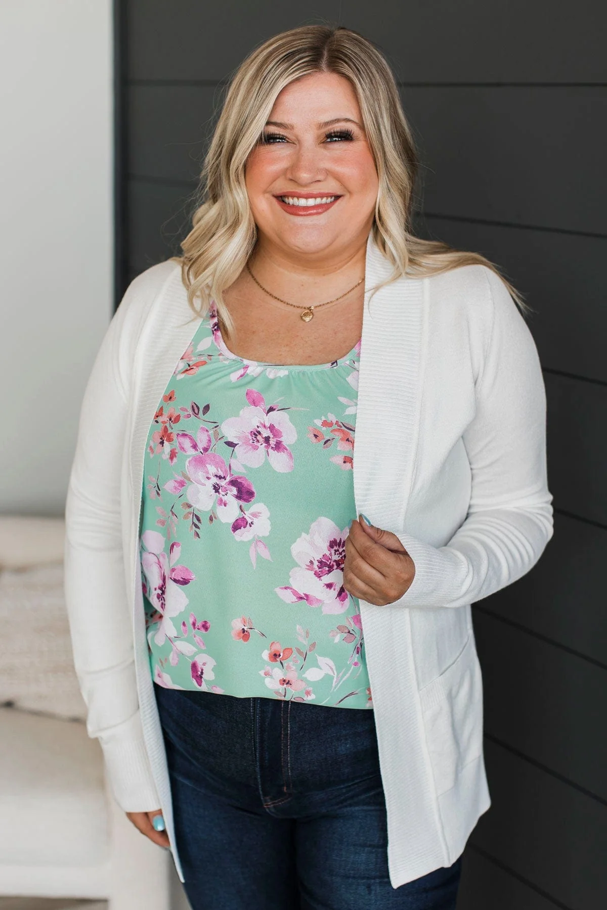 As Easy As Can Be Cardigan- Ivory - Image 2